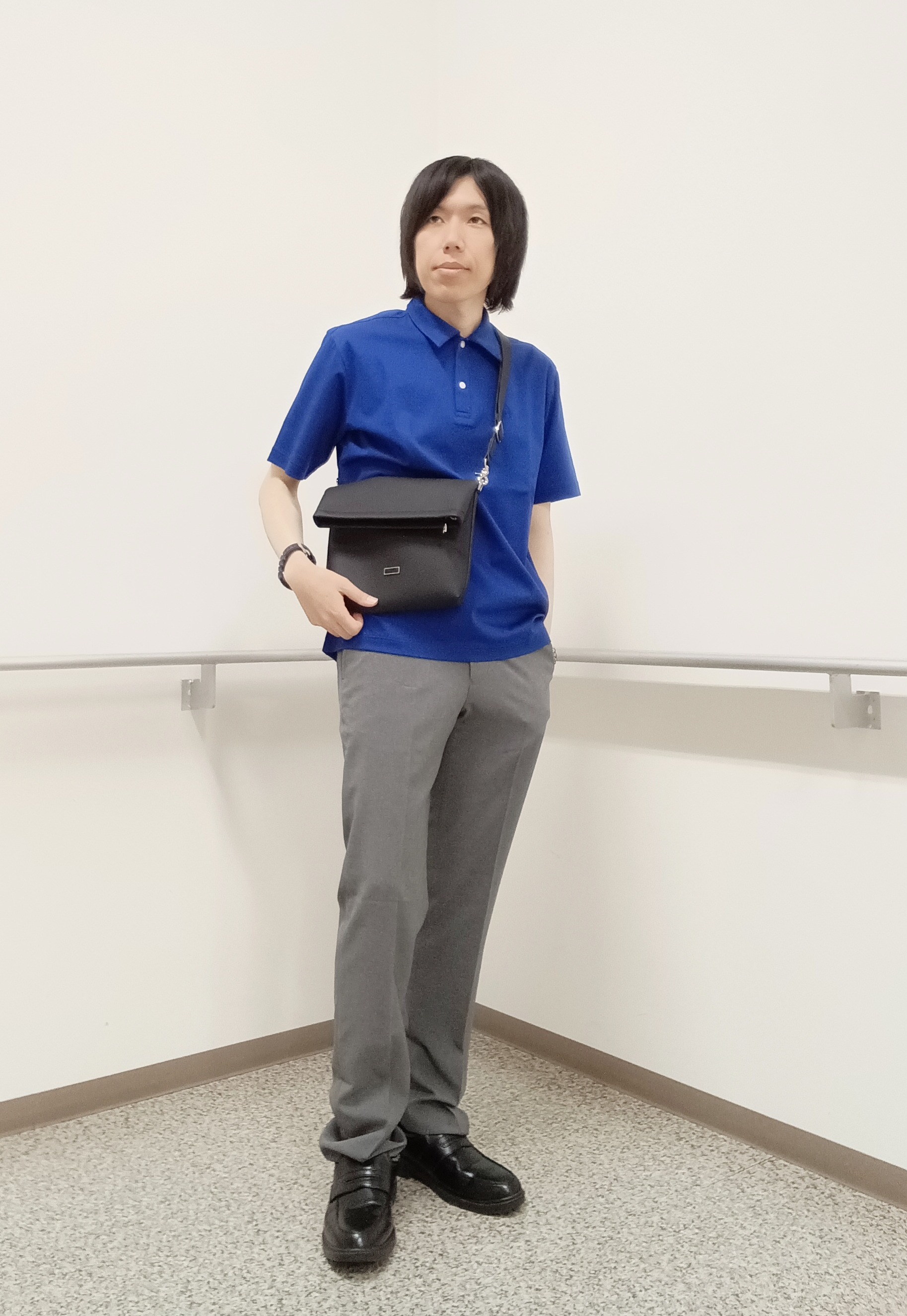 moritaさんの「TAKEO KIKUCHI｜【接触冷感】アイスクリアコットン ワンポイント ポロシャツ」を使ったコーディネート
