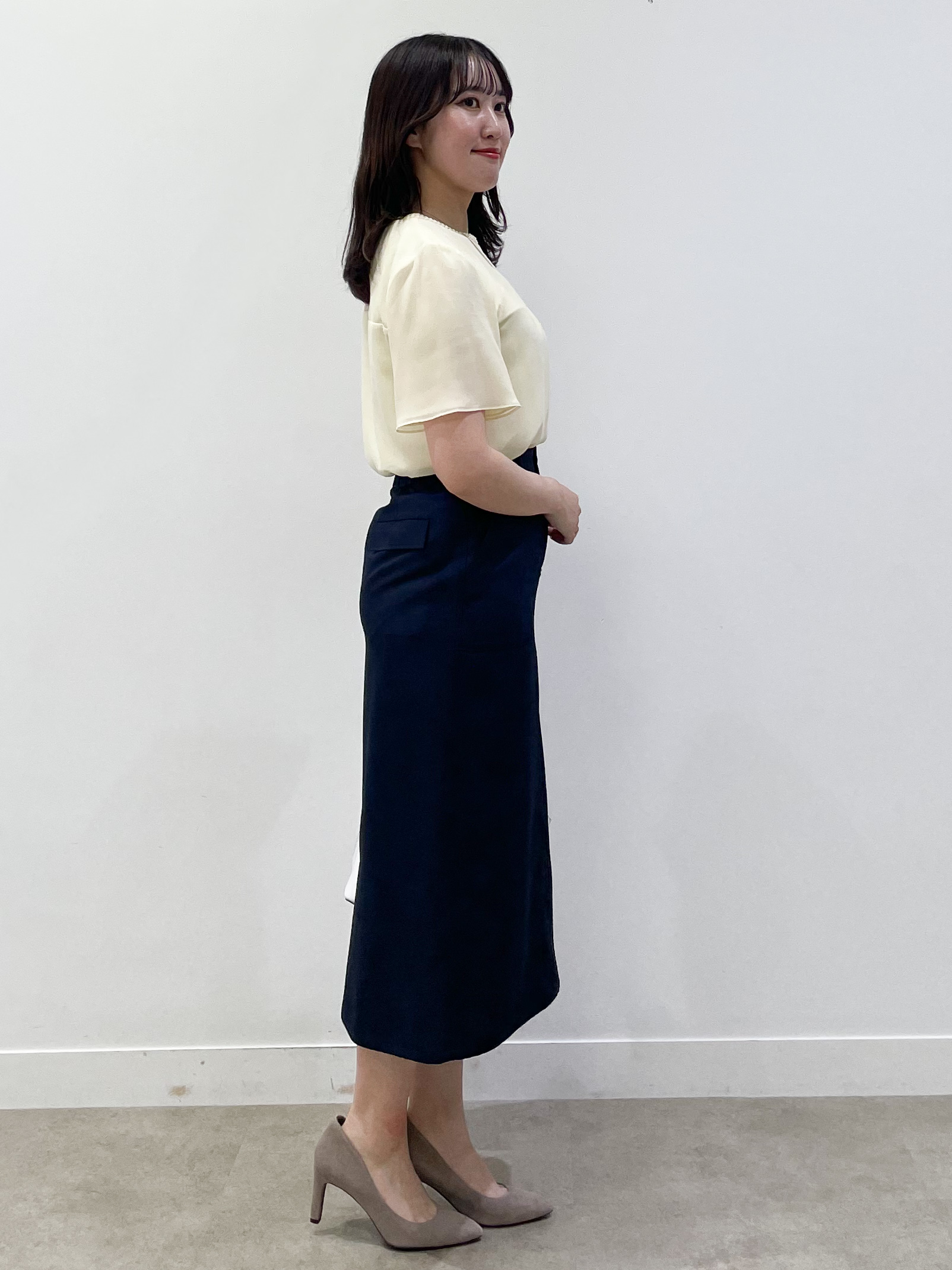 yukariさんの「Reflect｜【S-4Lサイズ/UVカット／接触冷感】シフォンジャージブラウス」を使ったコーディネート