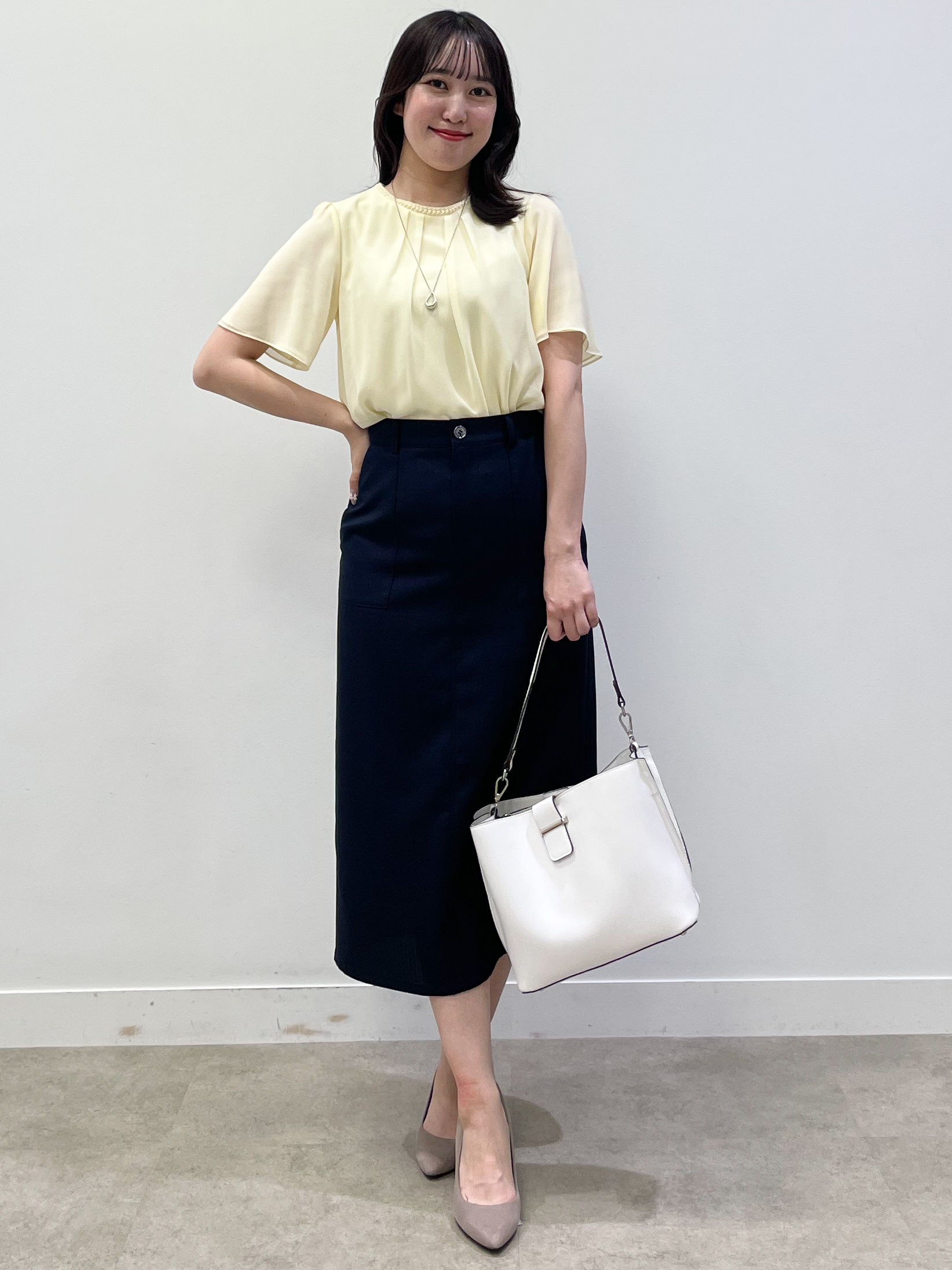 yukariさんの「Reflect｜【S-4Lサイズ/UVカット／接触冷感】シフォンジャージブラウス」を使ったコーディネート