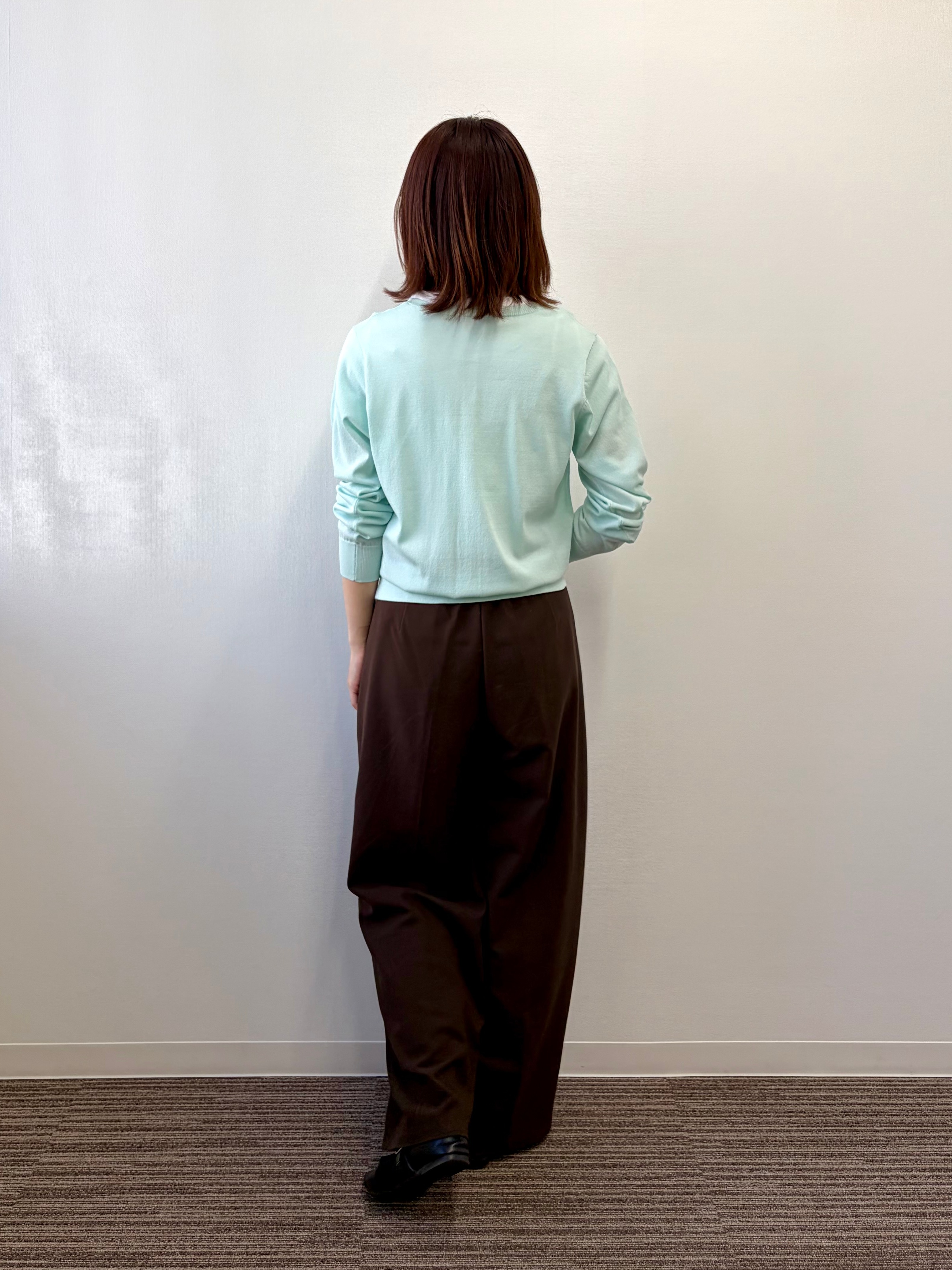 saoriさんの「【UV／冷感】クルーニットカーディガン」を使ったコーディネート
