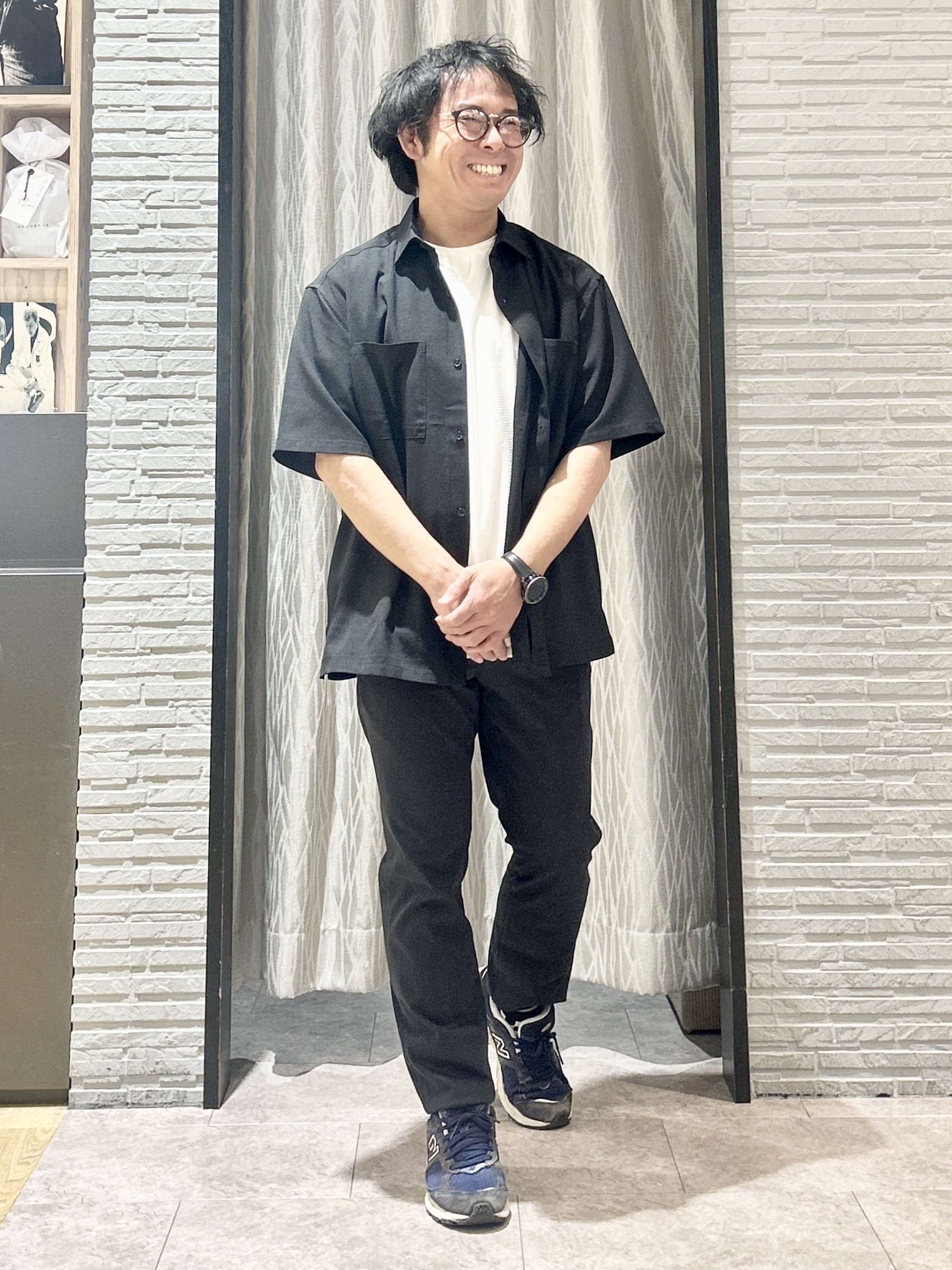 KENJI Iさんの「THE SHOP TK｜LITE TEX ダブルフラップ半袖シャツ 接触冷感/吸水速乾/UVカット/アンチピリング/イージー」を使ったコーディネート