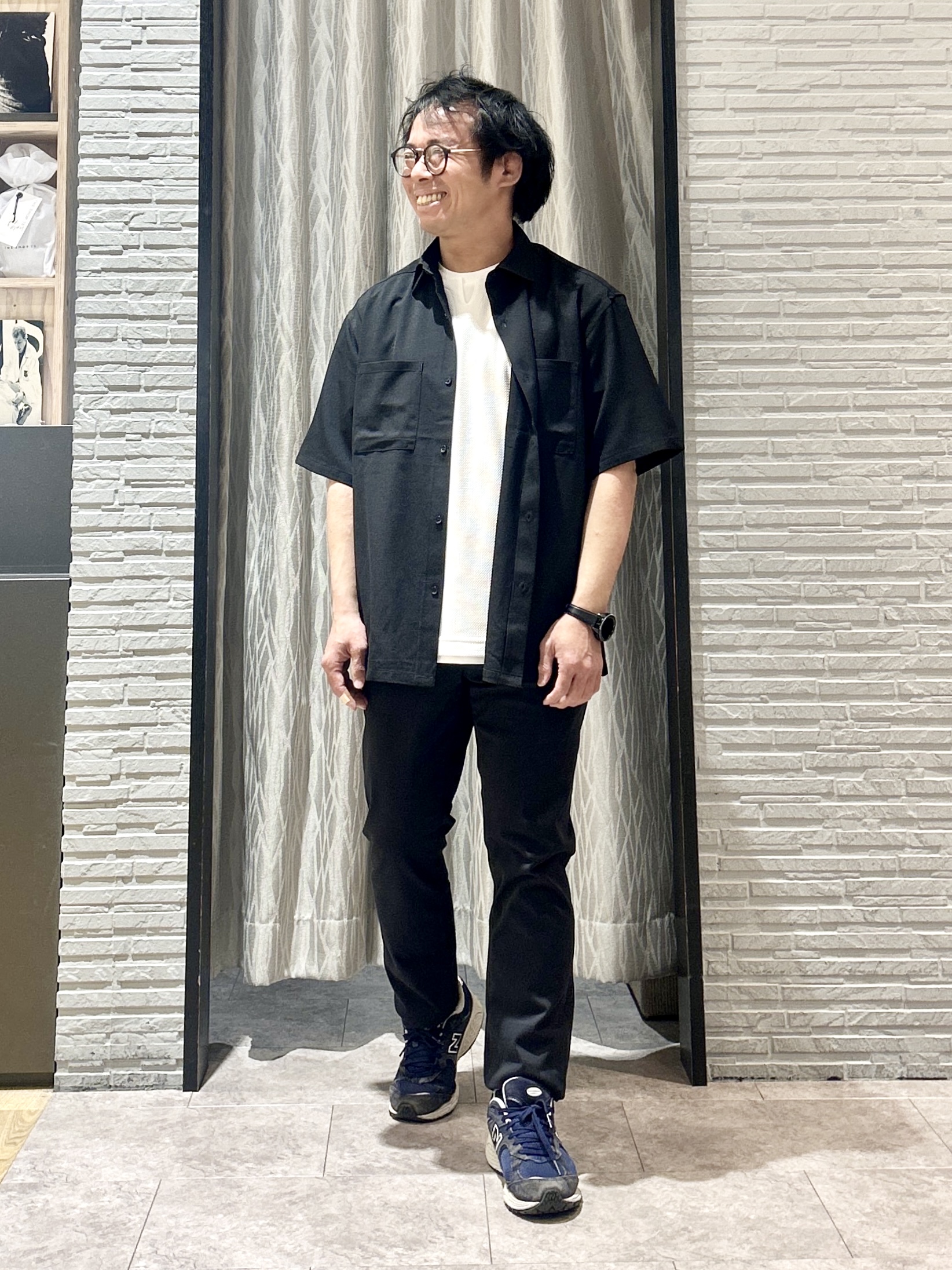 KENJI Iさんの「THE SHOP TK｜LITE TEX ダブルフラップ半袖シャツ 接触冷感/吸水速乾/UVカット/アンチピリング/イージー」を使ったコーディネート