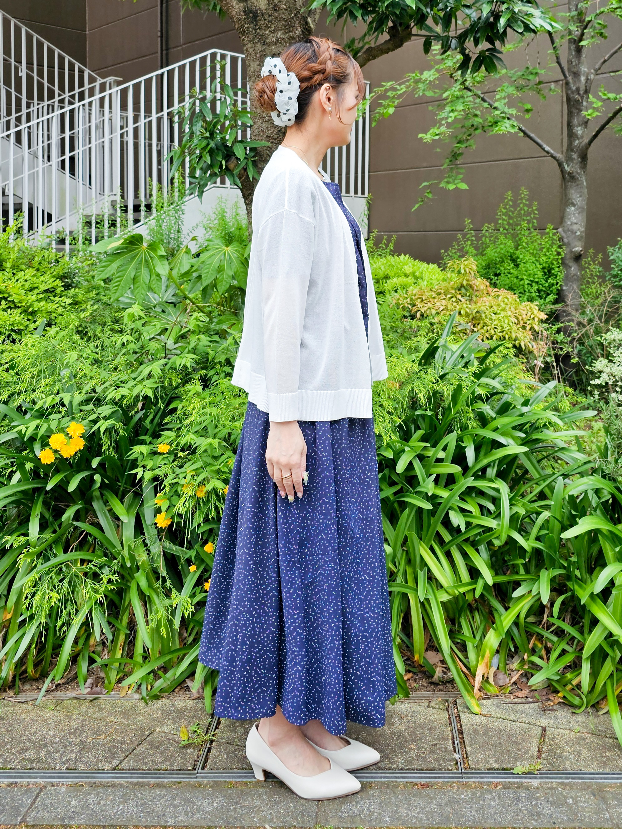 ゆゆさんの「SHOO･LA･RUE｜【ひんやり/洗濯機可/S-LL】オンにもオフにも マルチに使えるボタンレスカーディガン」を使ったコーディネート