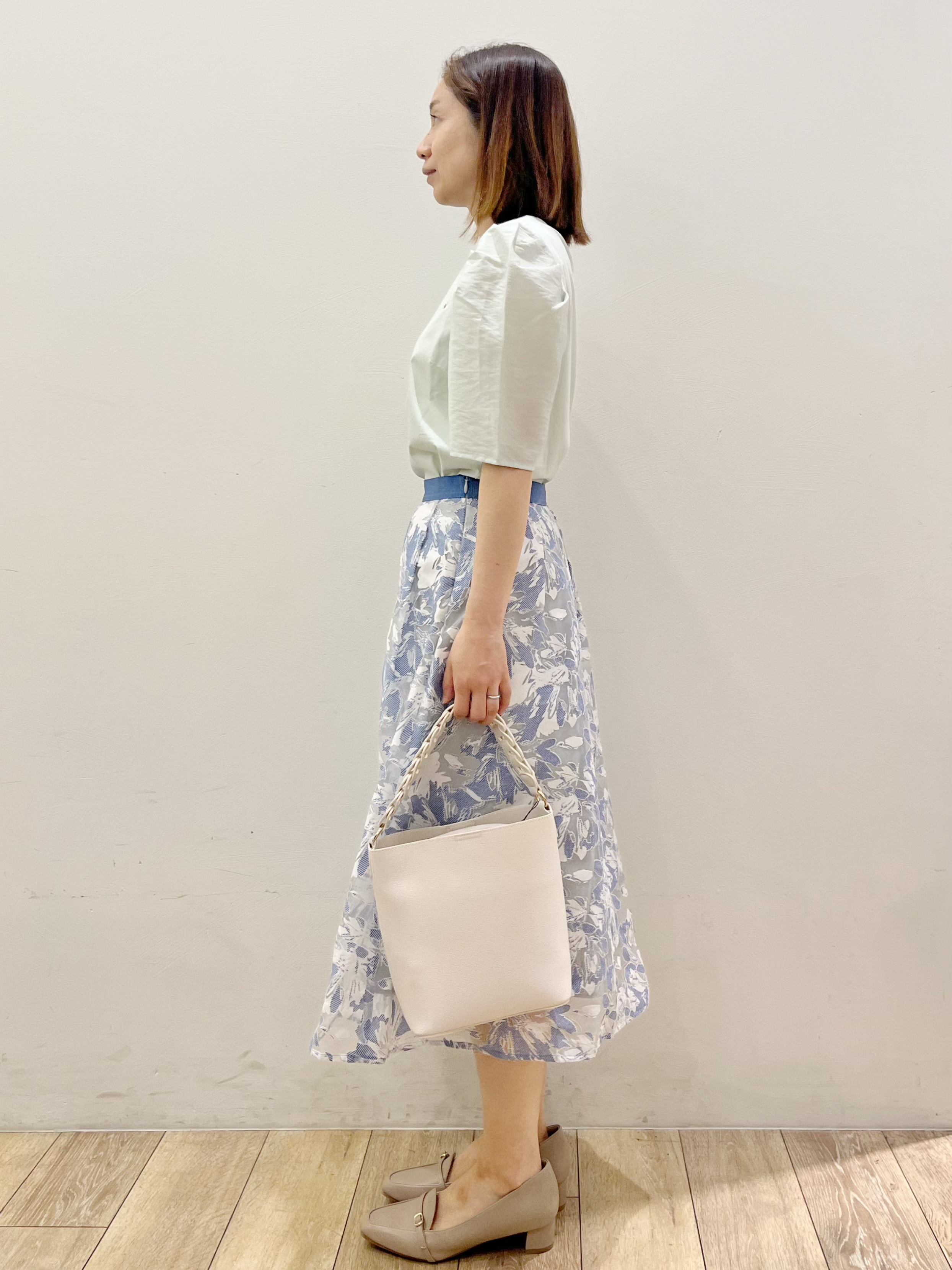 kcさんの「OPAQUE.CLIP｜【UVケア／接触冷感】シアータックスリーブドッキングTシャツ《洗濯機OK》」を使ったコーディネート