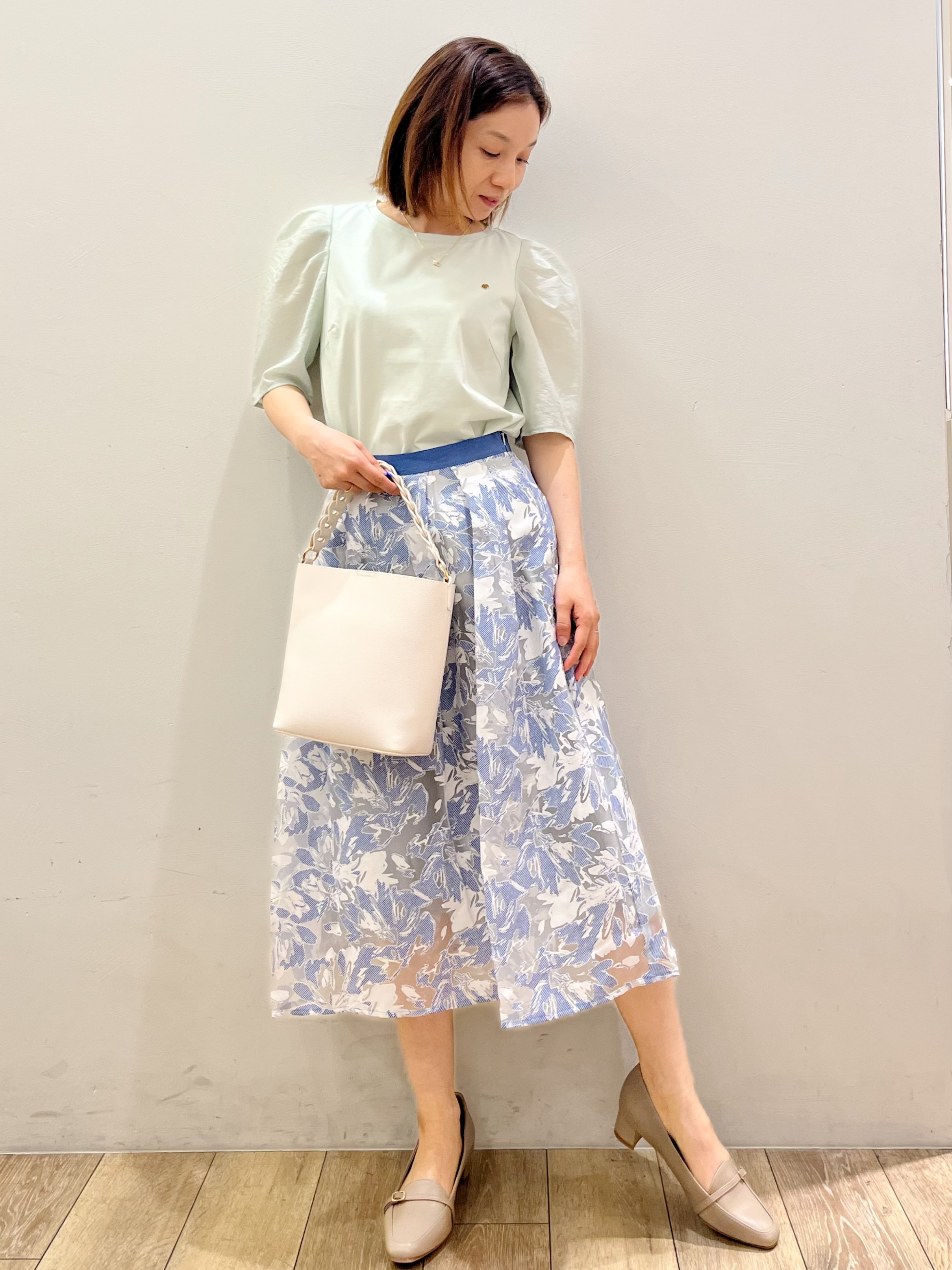 kcさんの「OPAQUE.CLIP｜【UVケア／接触冷感】シアータックスリーブドッキングTシャツ《洗濯機OK》」を使ったコーディネート