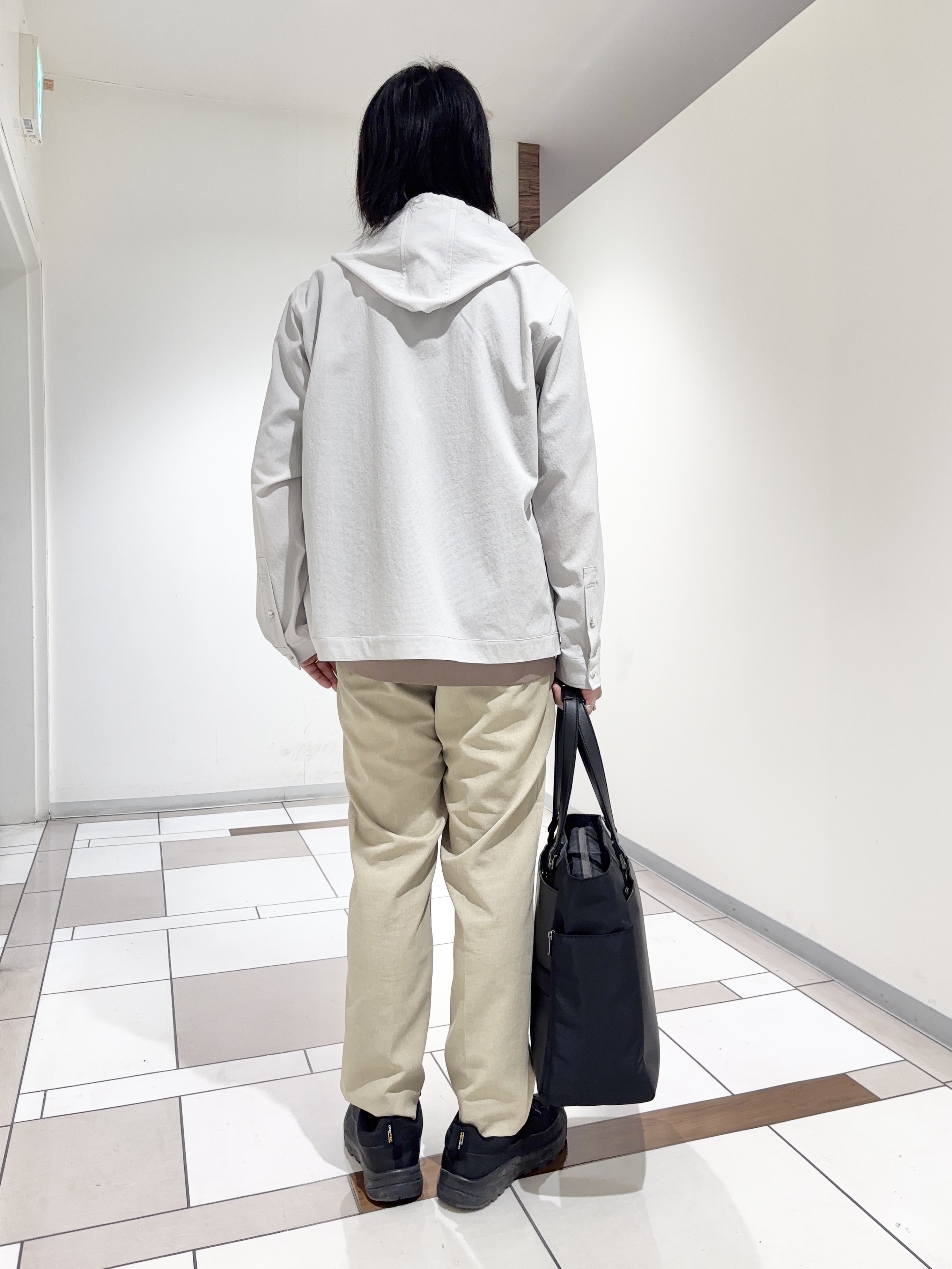 及川さんの「TAKEO KIKUCHI｜【撥水・洗える・シワになりにくい】 リランチェ（R） フードブルゾン」を使ったコーディネート