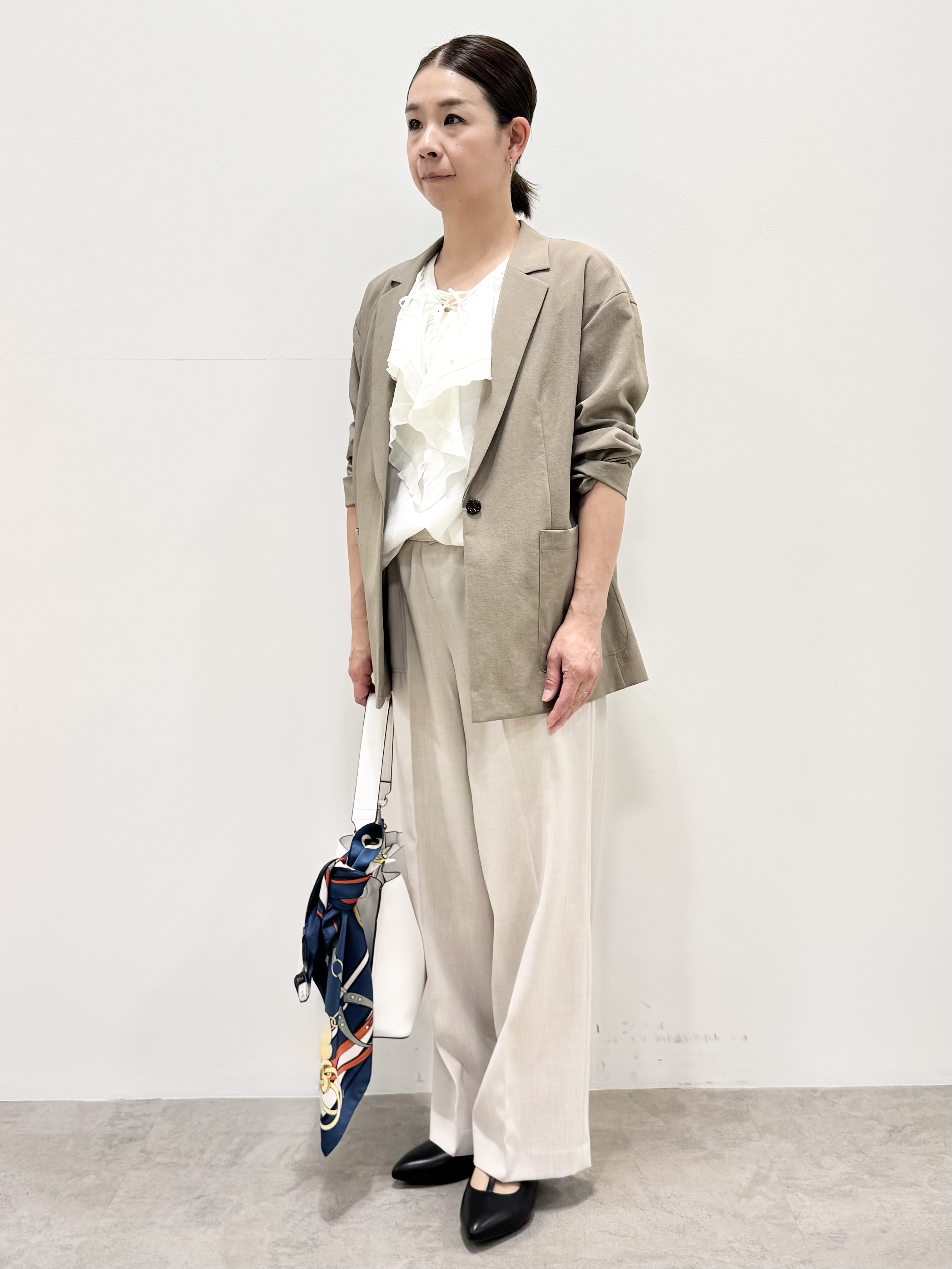koyaさんの「Reflect｜【SS-4Lサイズ／接触冷感／シワになりにくい】リラクシーテーラードジャケット」を使ったコーディネート