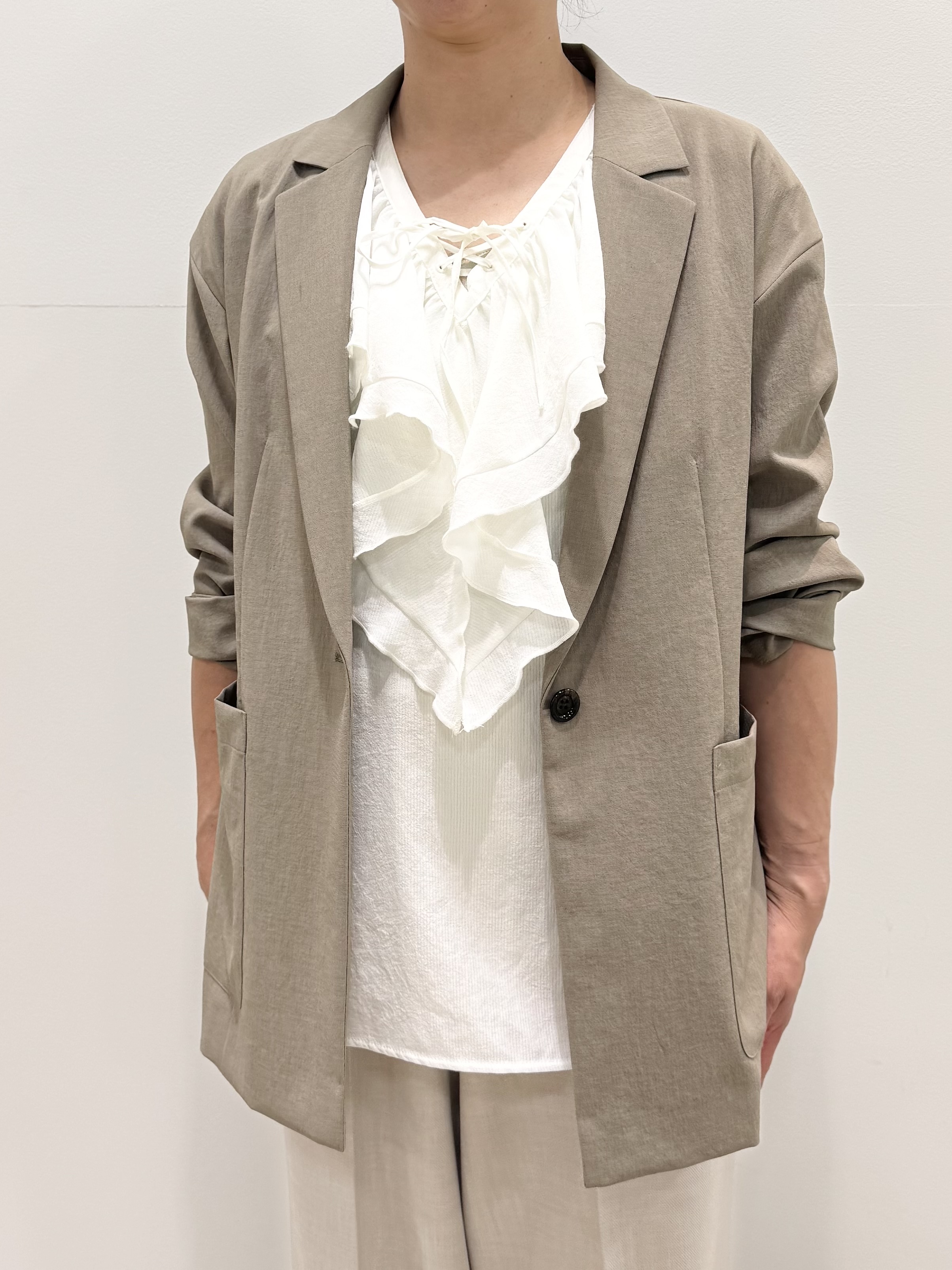 koyaさんの「Reflect｜【SS-4Lサイズ／接触冷感／シワになりにくい】リラクシーテーラードジャケット」を使ったコーディネート