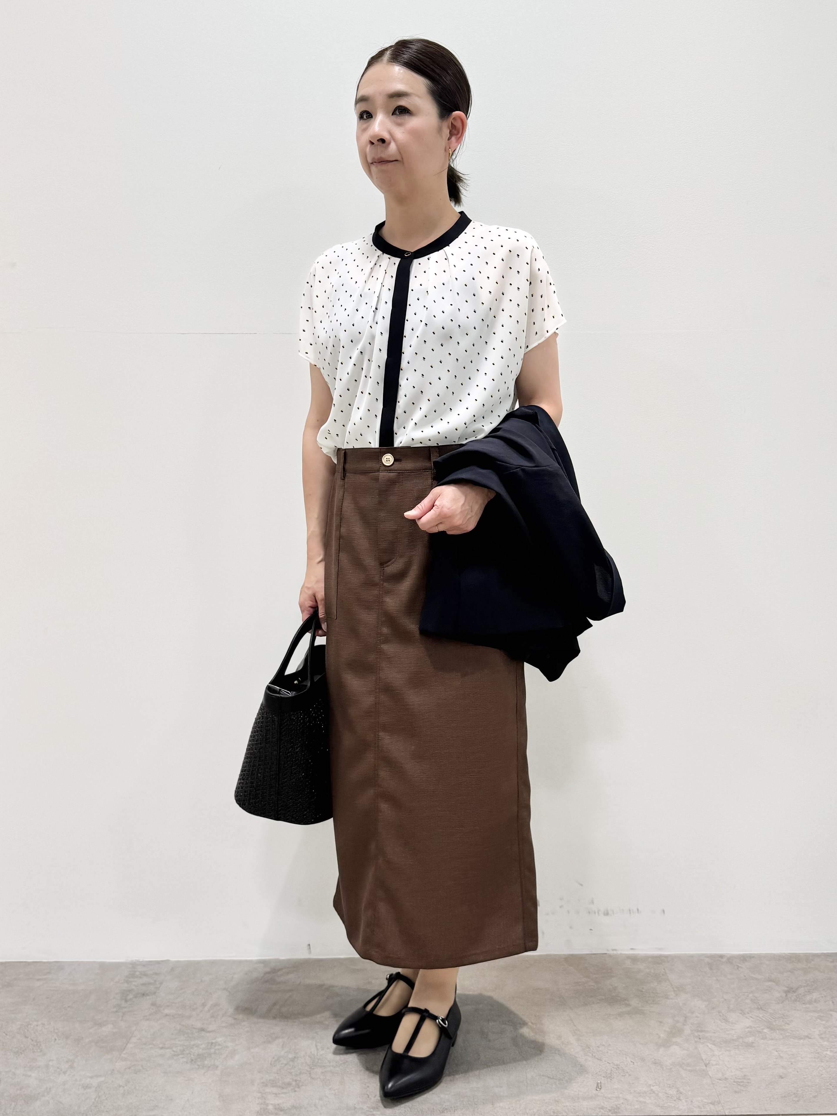 koyaさんの「Reflect｜【通勤におすすめ◎】ジョーゼットブラウス」を使ったコーディネート