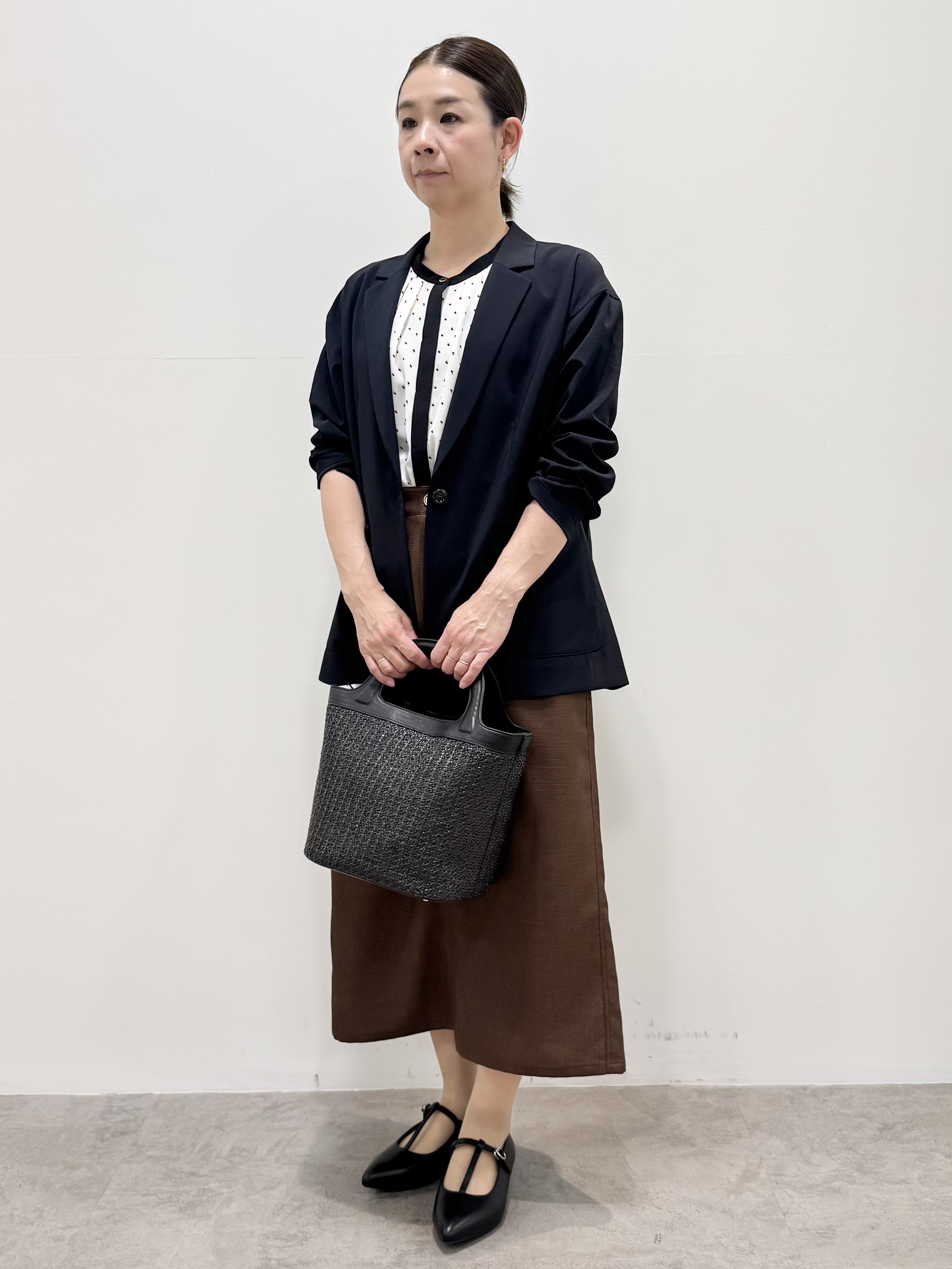 koyaさんの「Reflect｜【通勤におすすめ◎】ジョーゼットブラウス」を使ったコーディネート