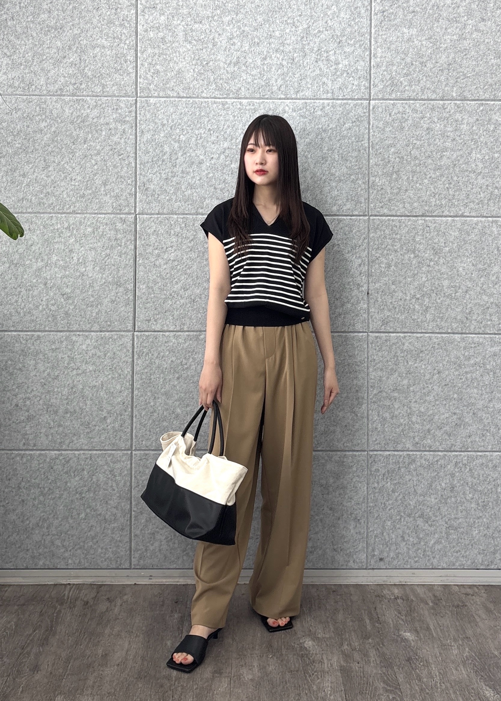 Renoさんの「INDIVI｜シアーフレンチポロ【接触冷感】」を使ったコーディネート