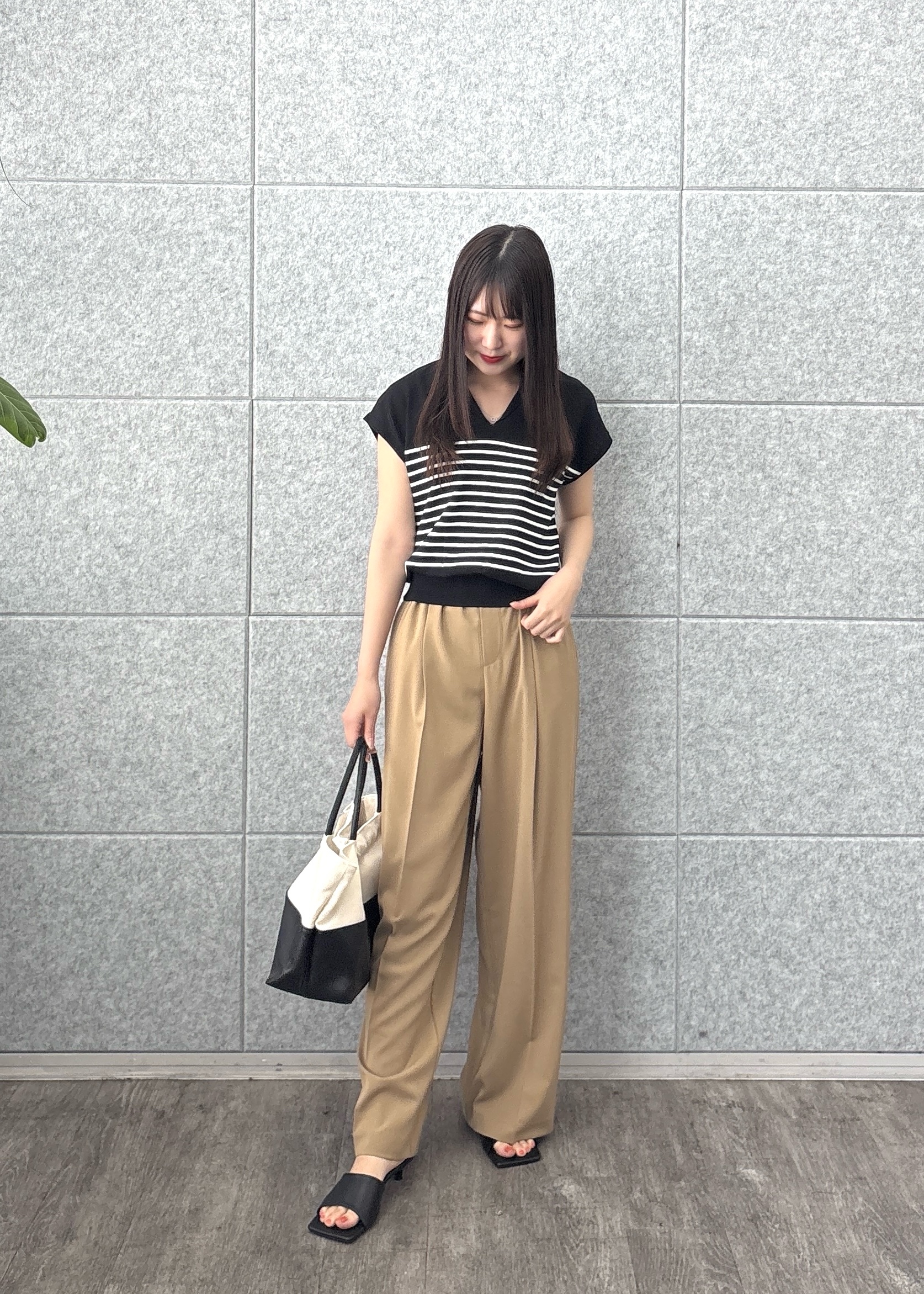 Renoさんの「INDIVI｜シアーフレンチポロ【接触冷感】」を使ったコーディネート