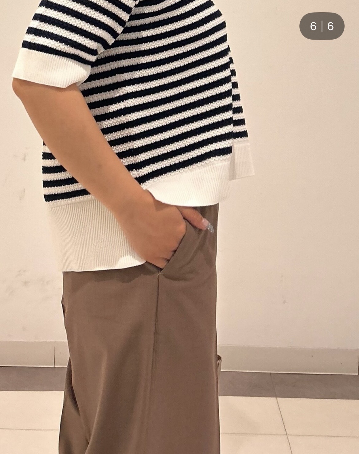 とりみさんの「DRESSTERIOR｜ウォッシャブルスキッパークロップドニット」を使ったコーディネート