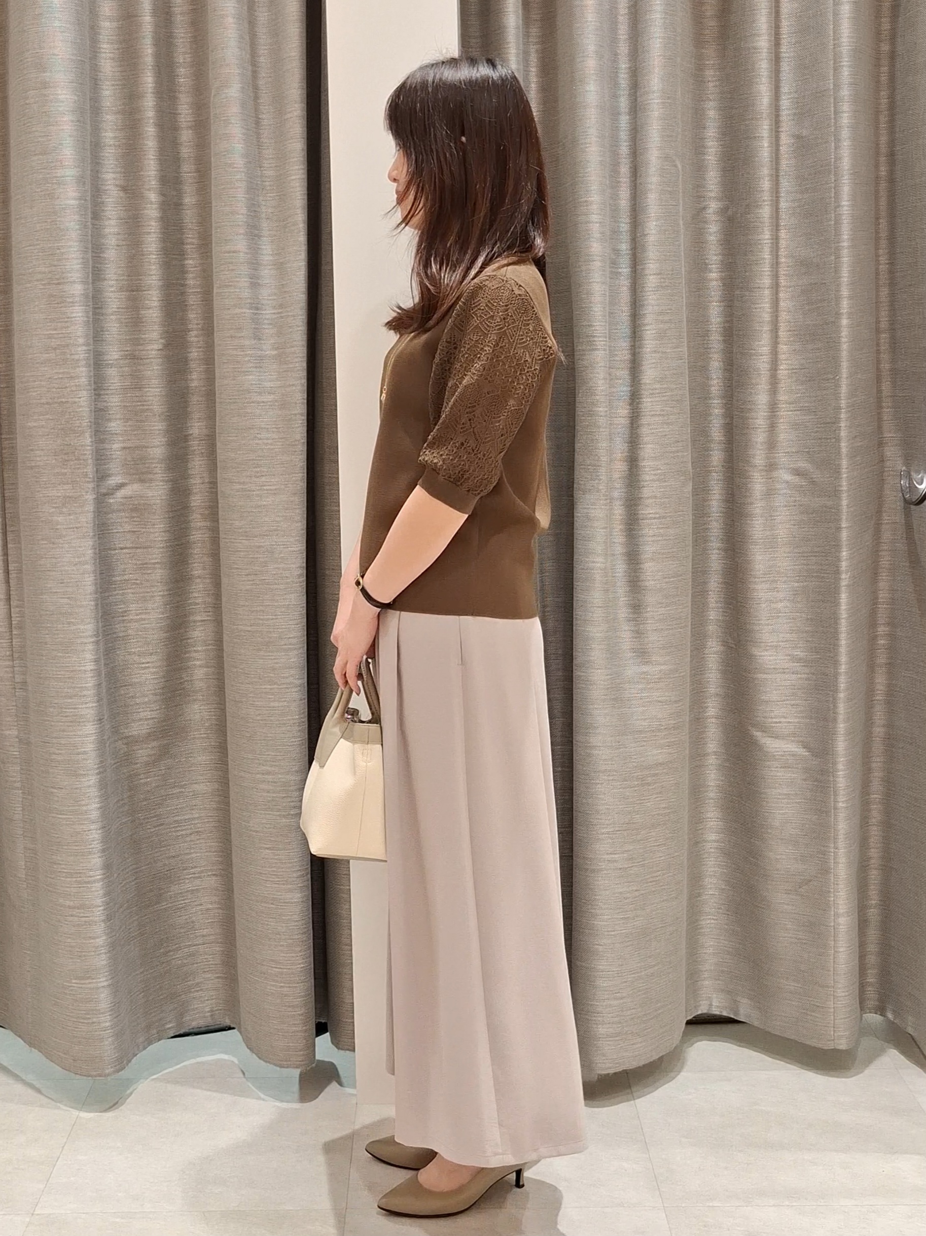 YuKaRiさんの「UNTITLED｜【洗える】エレガンススリーブニット」を使ったコーディネート