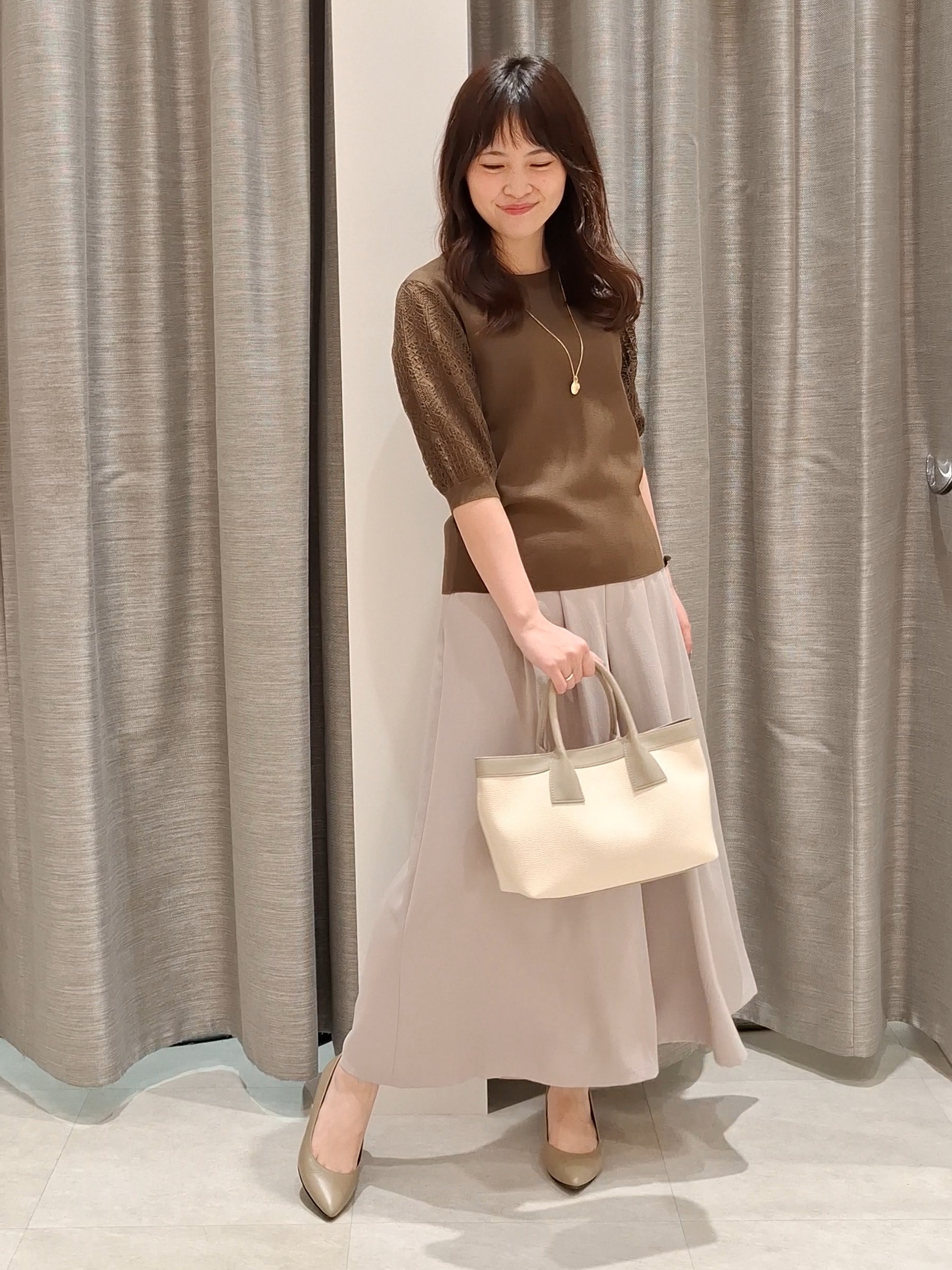 YuKaRiさんの「UNTITLED｜【洗える】エレガンススリーブニット」を使ったコーディネート