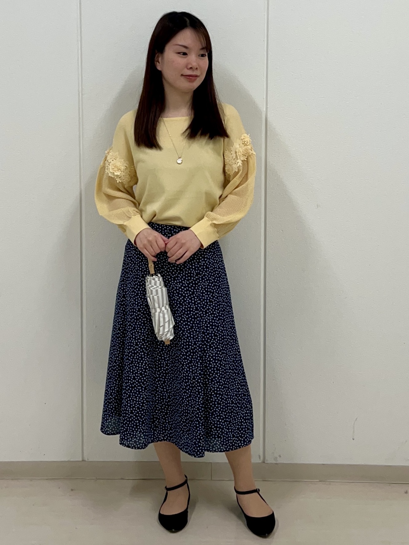 ゆうさんの「Reflect｜【前後2WAY】レーススリーブデザインニット」を使ったコーディネート