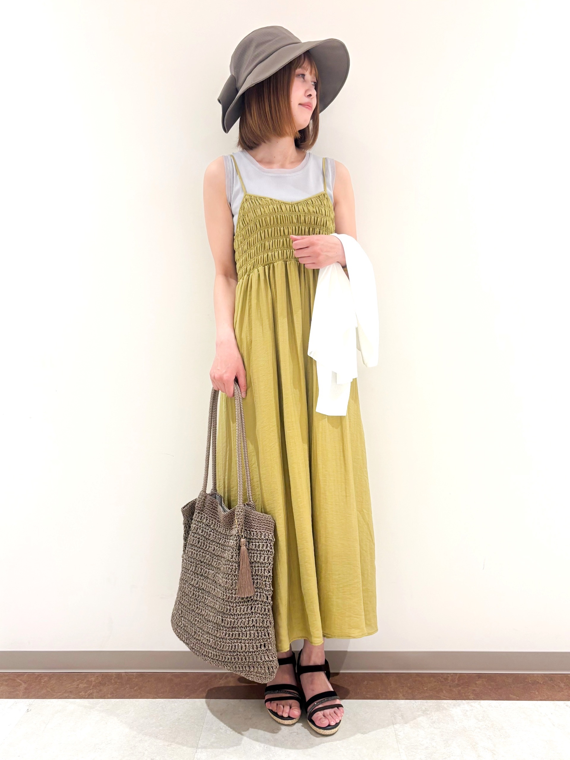 miさんの「grove｜高評価！【接触冷感／UVカットetc】ベーシックショートカーディガン」を使ったコーディネート