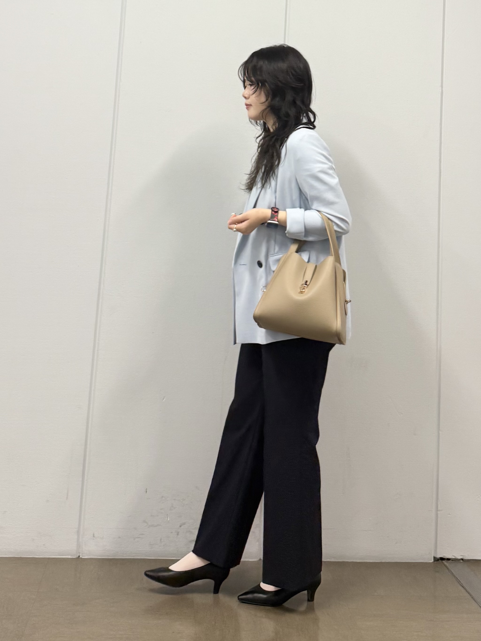 mizukiさんの「INDIVI｜【着る日傘】シフォンドッキングブラウス」を使ったコーディネート