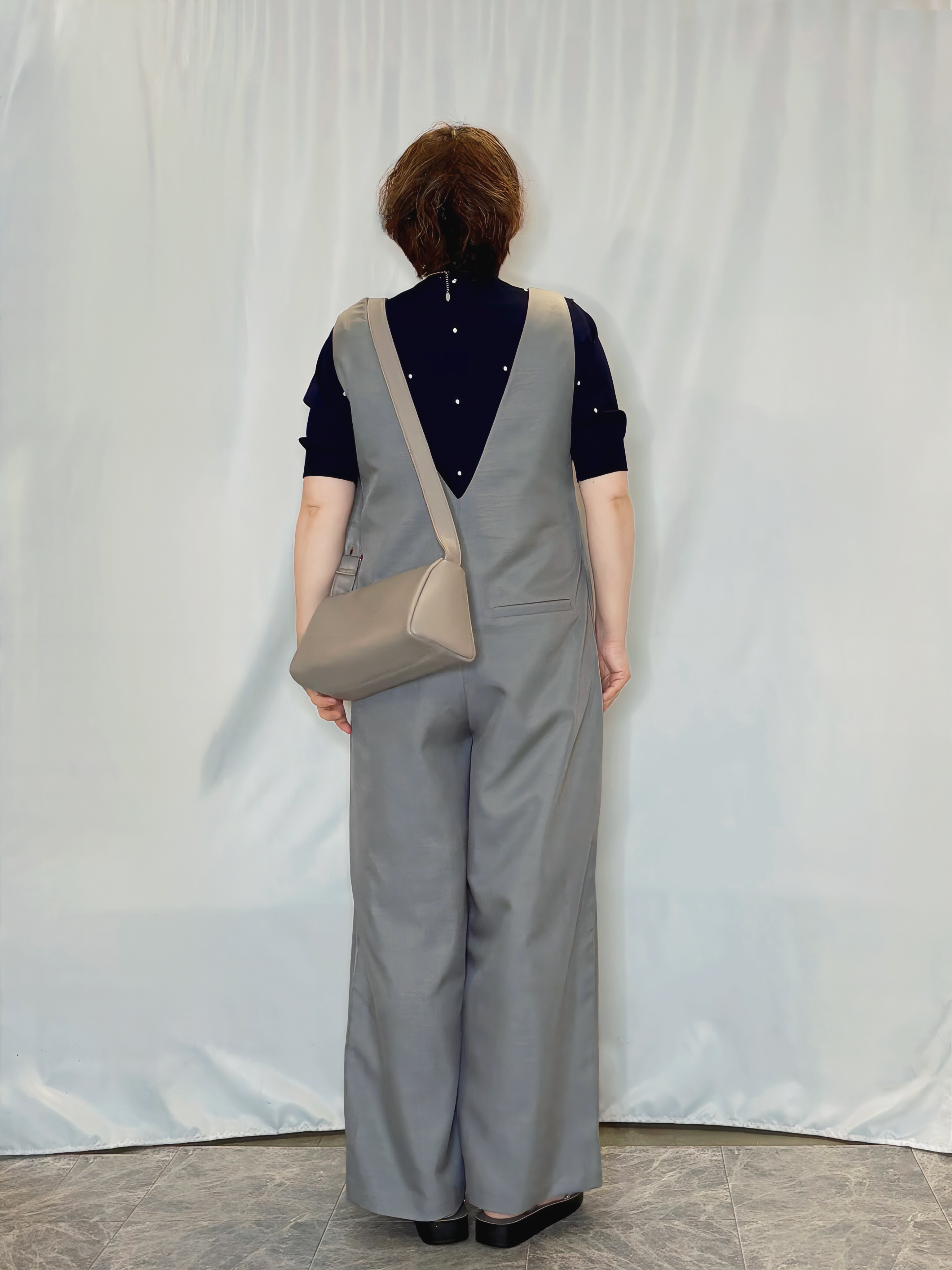 たみさんの「SHOO･LA･RUE｜【S-LL/二の腕カバー】品よく隠せる ドット刺繍5分袖ニット」を使ったコーディネート
