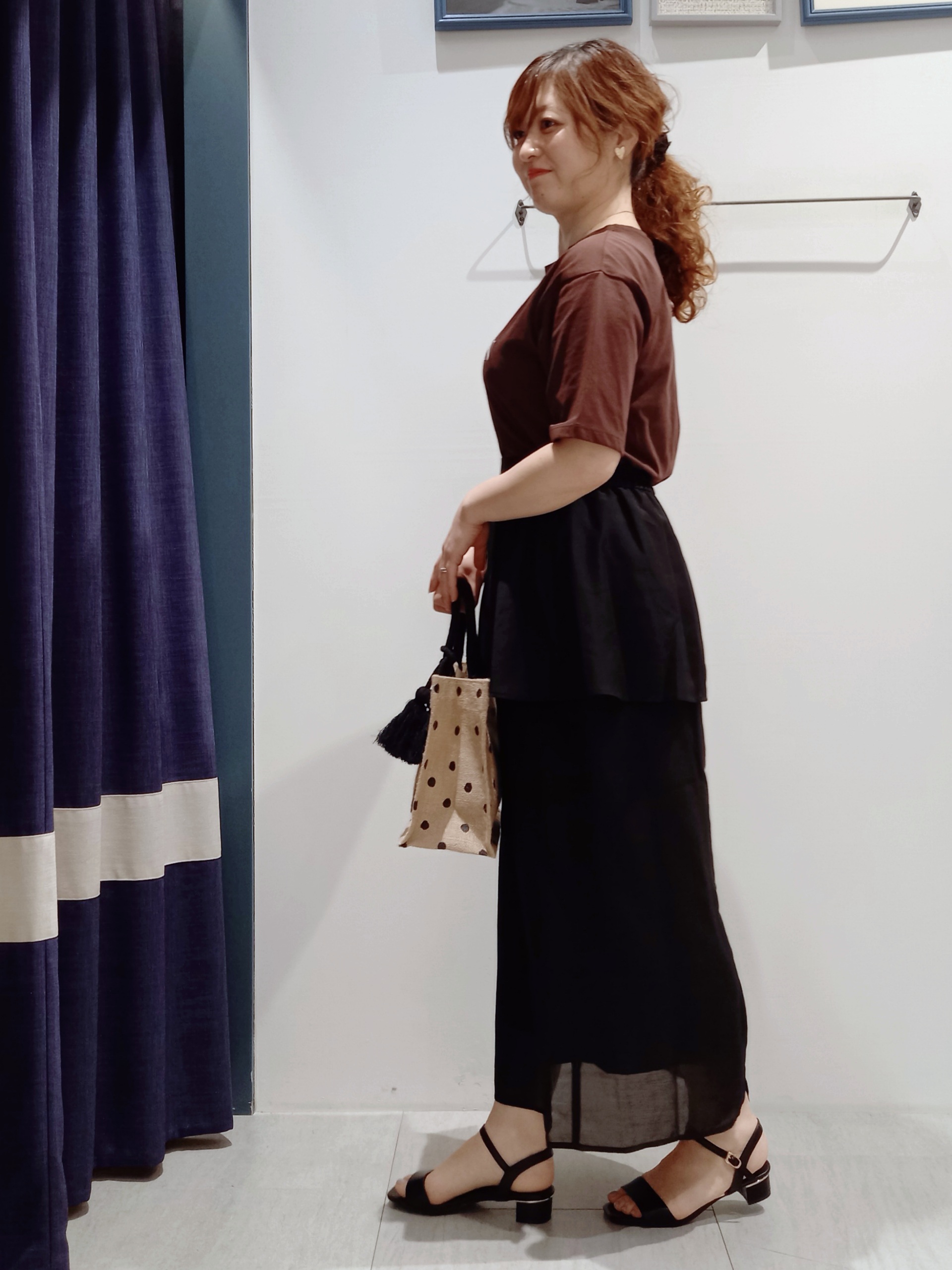 miiさんの「grove｜【UVカット/接触冷感】プリントアソート5分袖Tシャツ」を使ったコーディネート