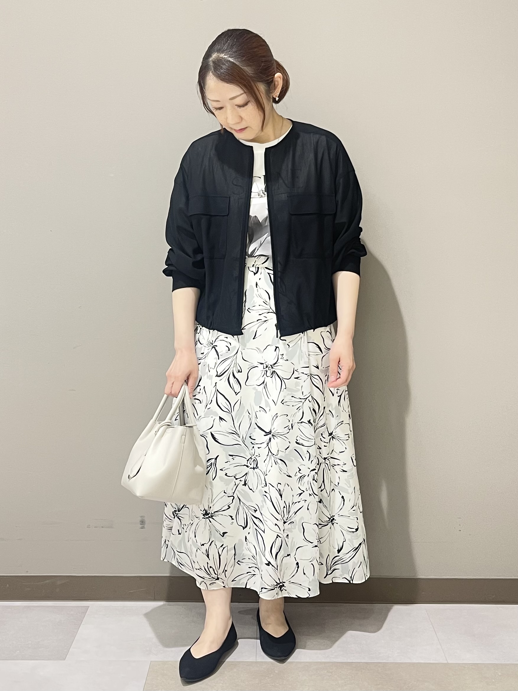 Tomoさんの「UNTITLED｜【古畑星夏さん着用/洗える】シアーブルゾン」を使ったコーディネート