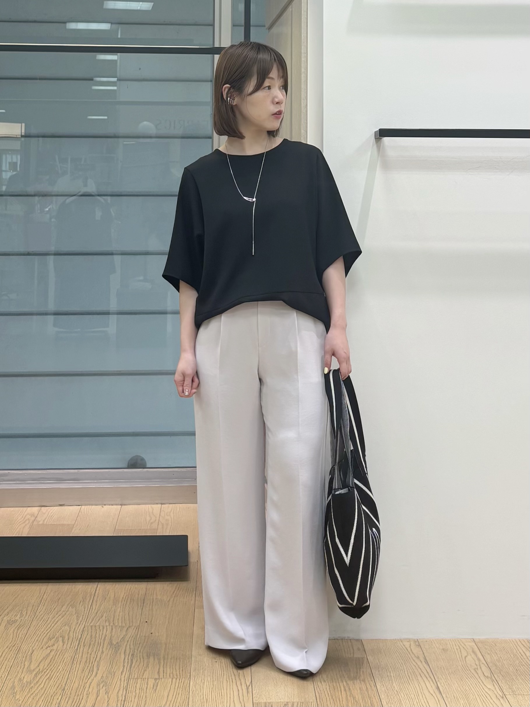 asamiさんの「INDIVI｜【洗える／2WAY／裾ドロスト付き】 ドルマンスリーブチュニックトップス」を使ったコーディネート