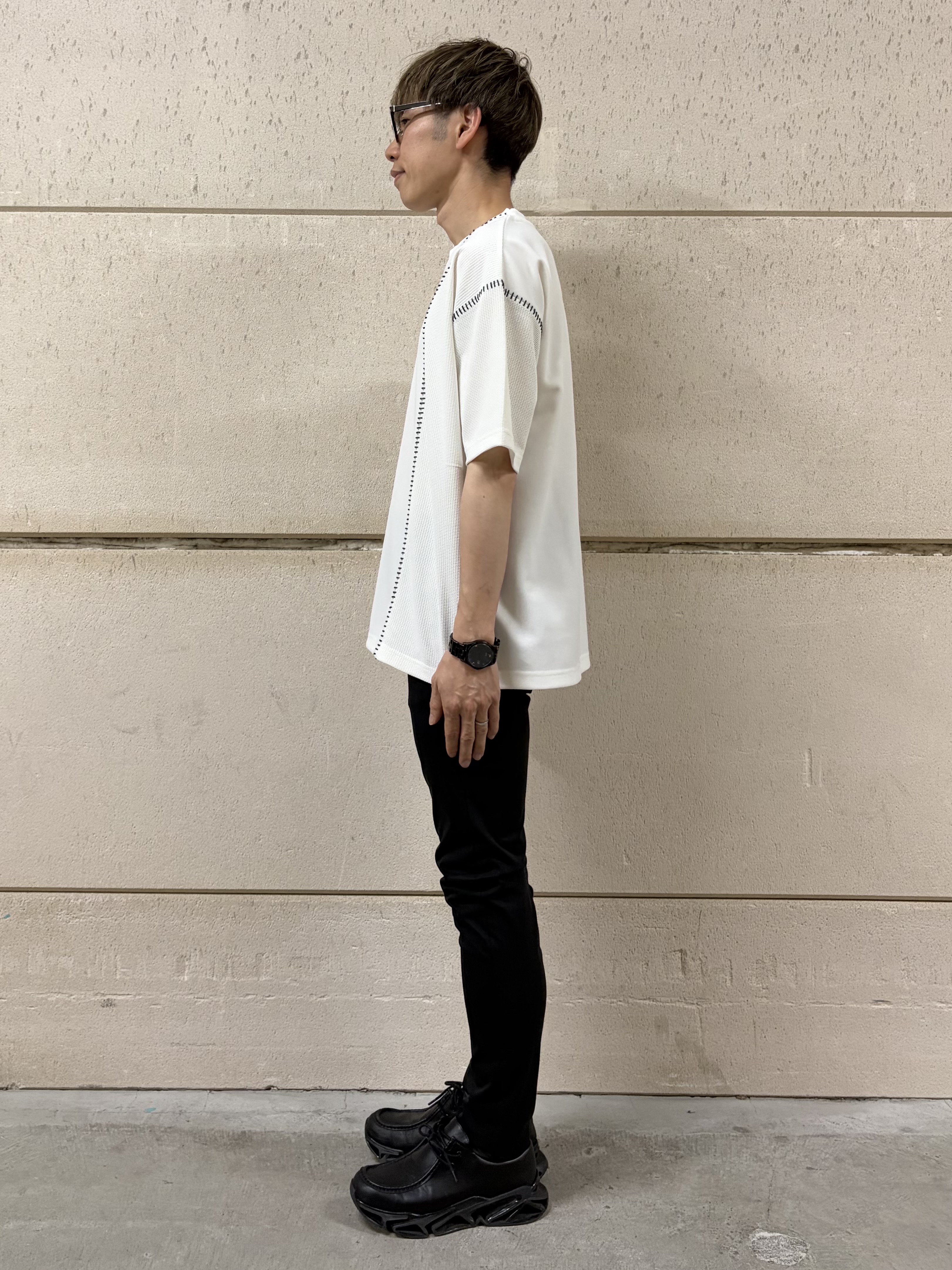 つーじーさんの「THE SHOP TK｜ハンドステッチ 半袖Tシャツ 洗濯機OK」を使ったコーディネート