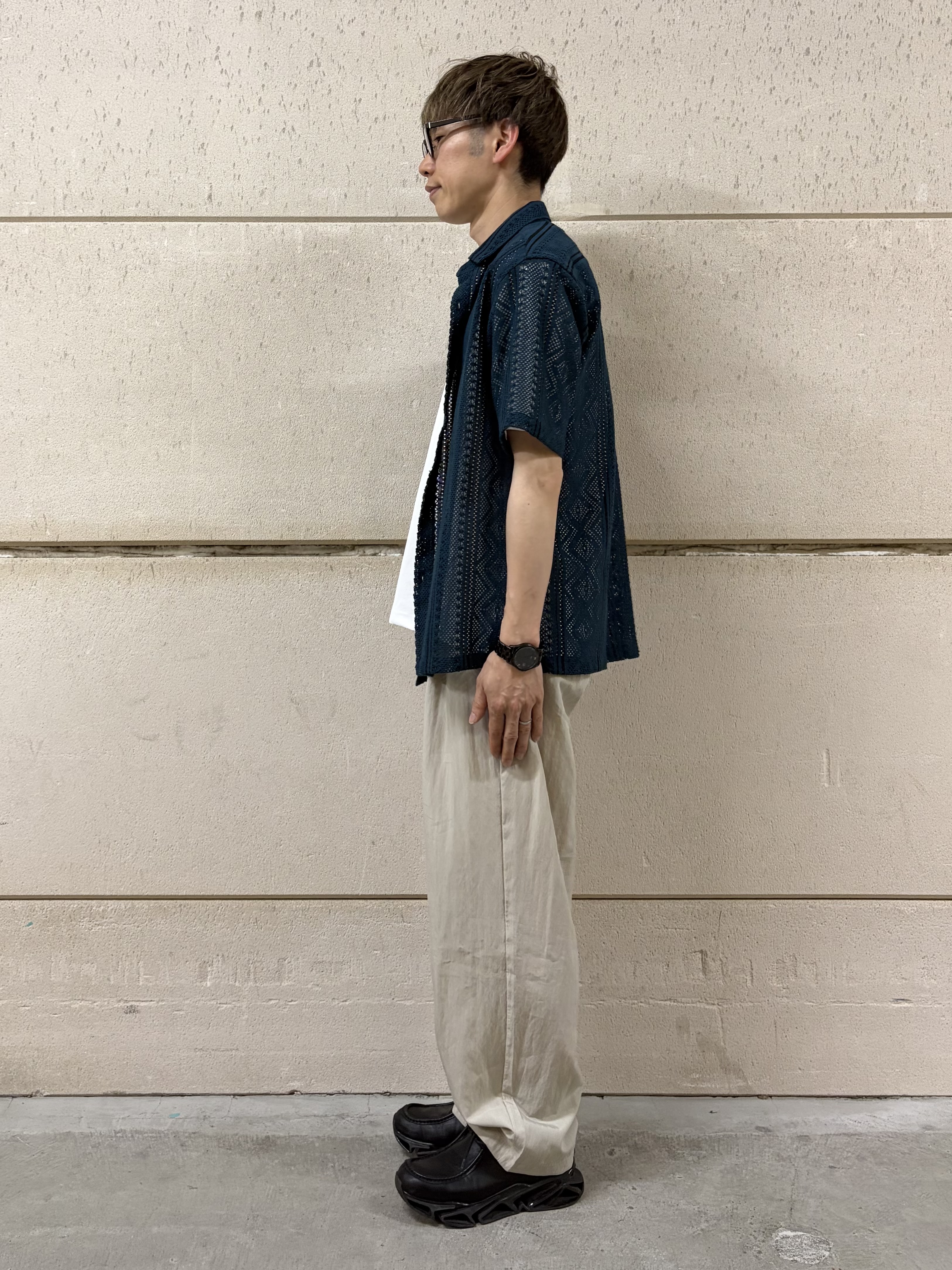 つーじーさんの「THE SHOP TK｜【2点セット】クラフトレース 半袖シャツ＋半袖Tシャツ」を使ったコーディネート