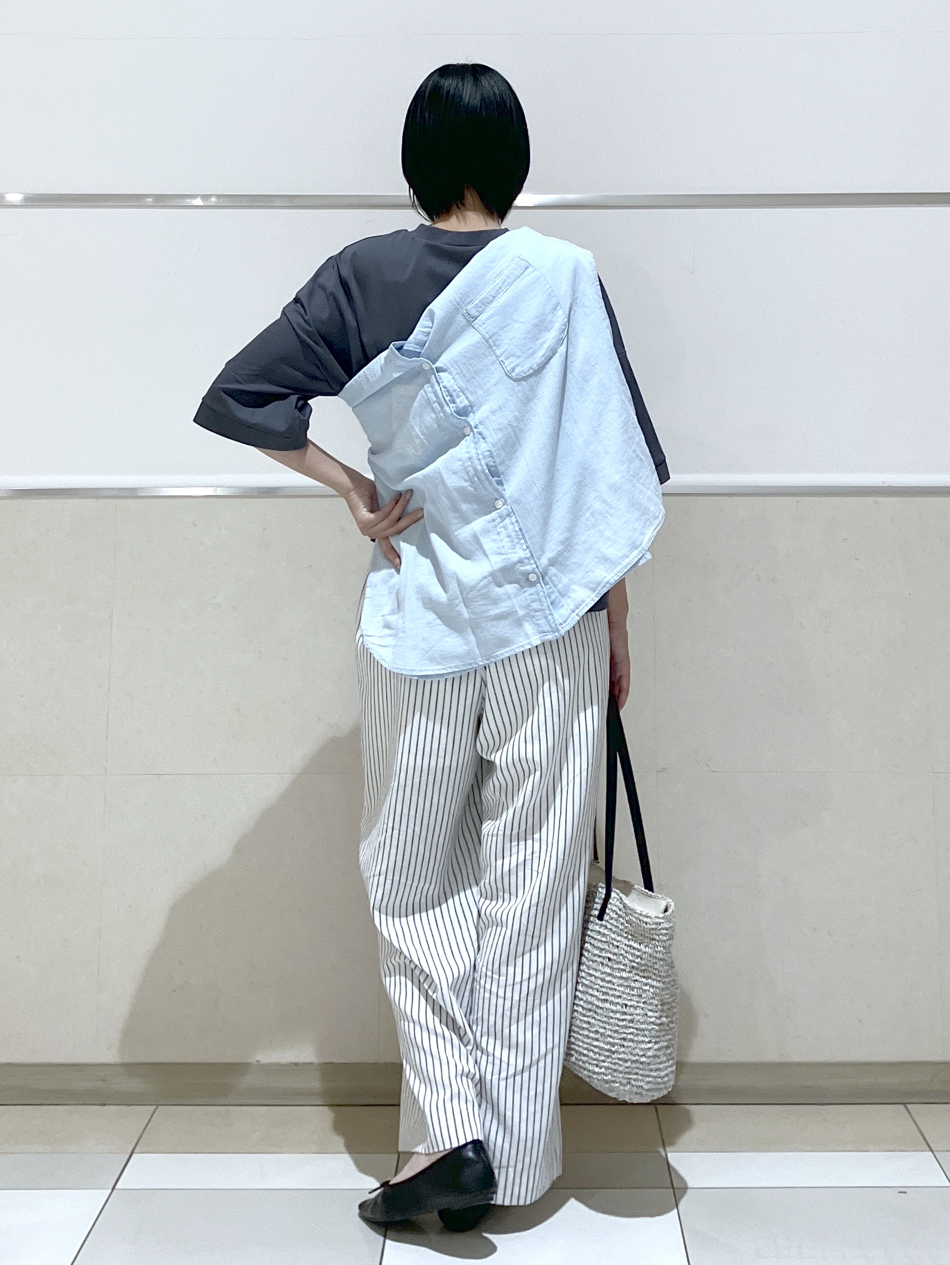 eriko さんの「Dessin｜【新色追加/体型カバー】美光沢カットソーボクシーシルエット」を使ったコーディネート