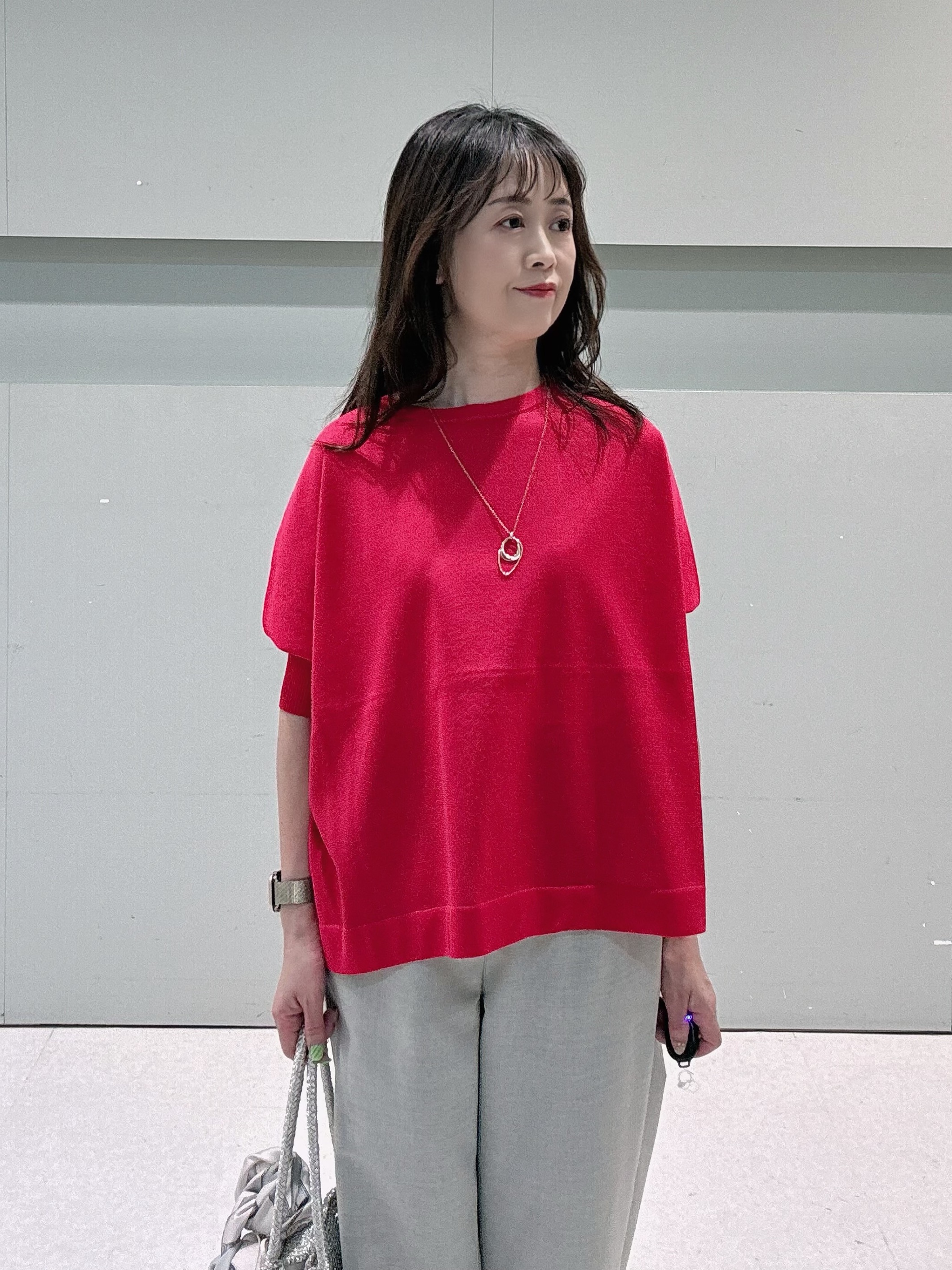makiさんの「UNTITLED｜【アンサンブル可/洗える】シアーレーヨンニット」を使ったコーディネート