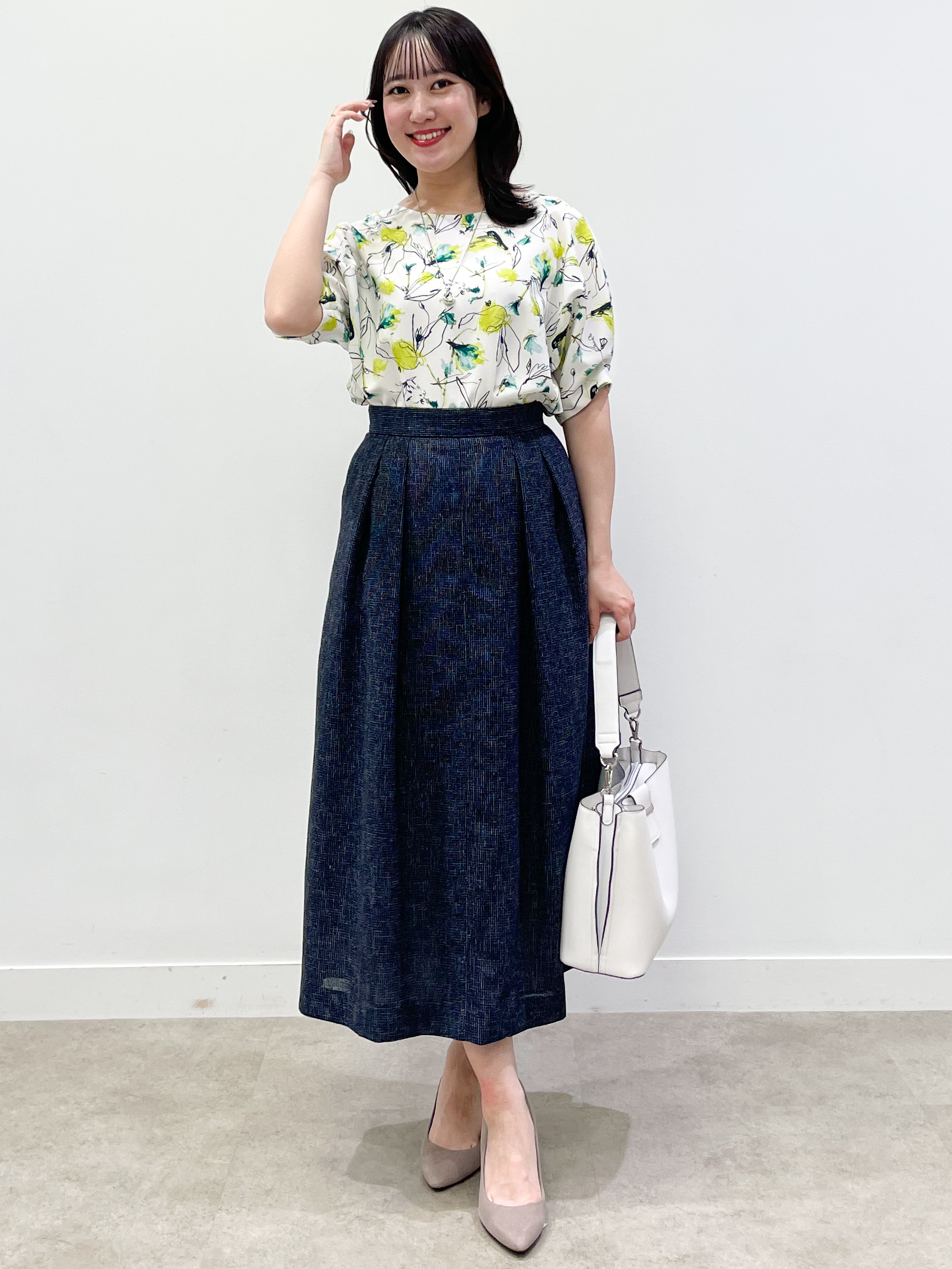yukariさんの「Reflect｜【セットアップ可】ボタニカル調プリントブラウス」を使ったコーディネート