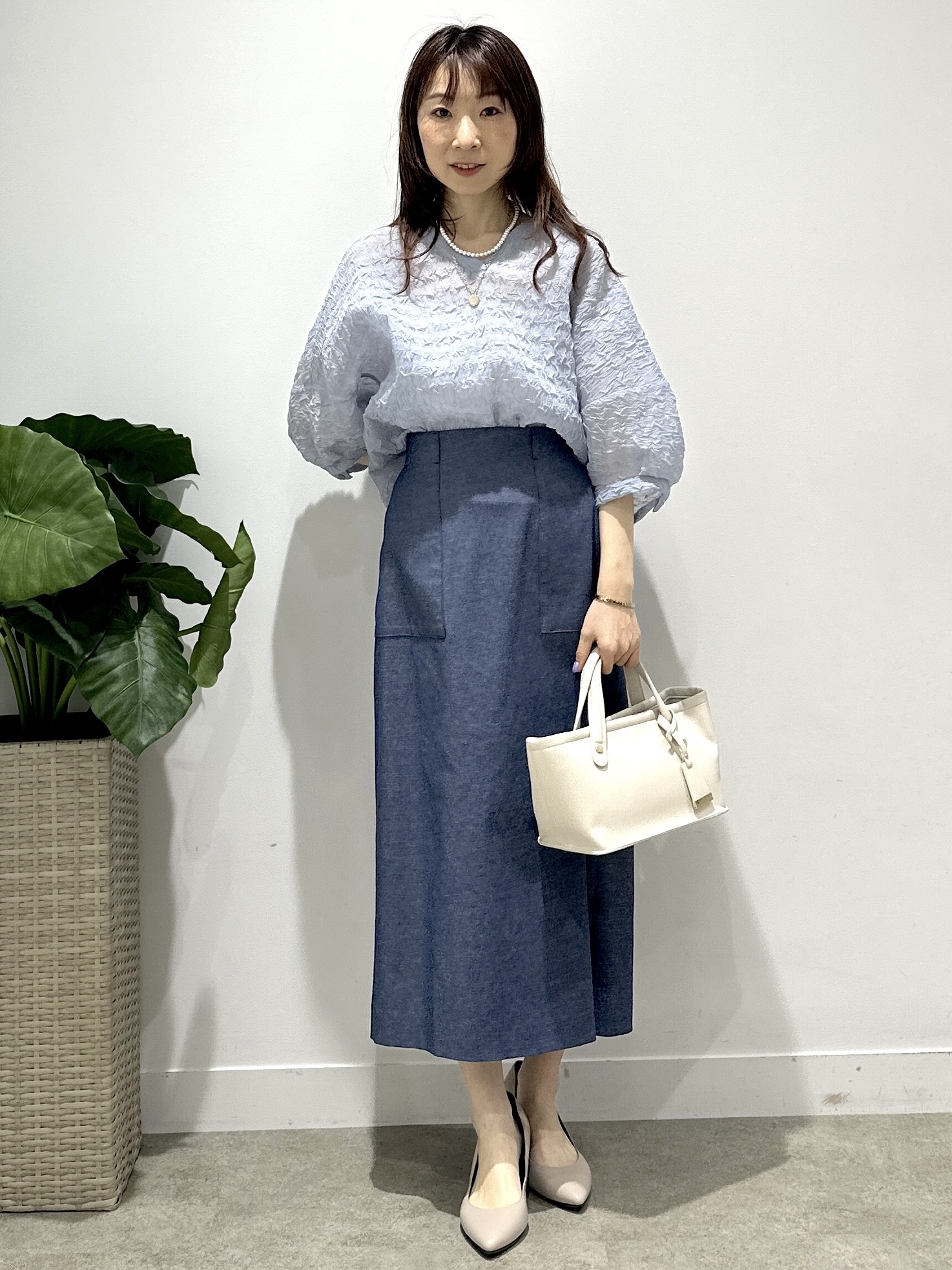 Miwaさんの「UNTITLED｜【古畑星夏さん着用/洗える】シアーブルゾン」を使ったコーディネート