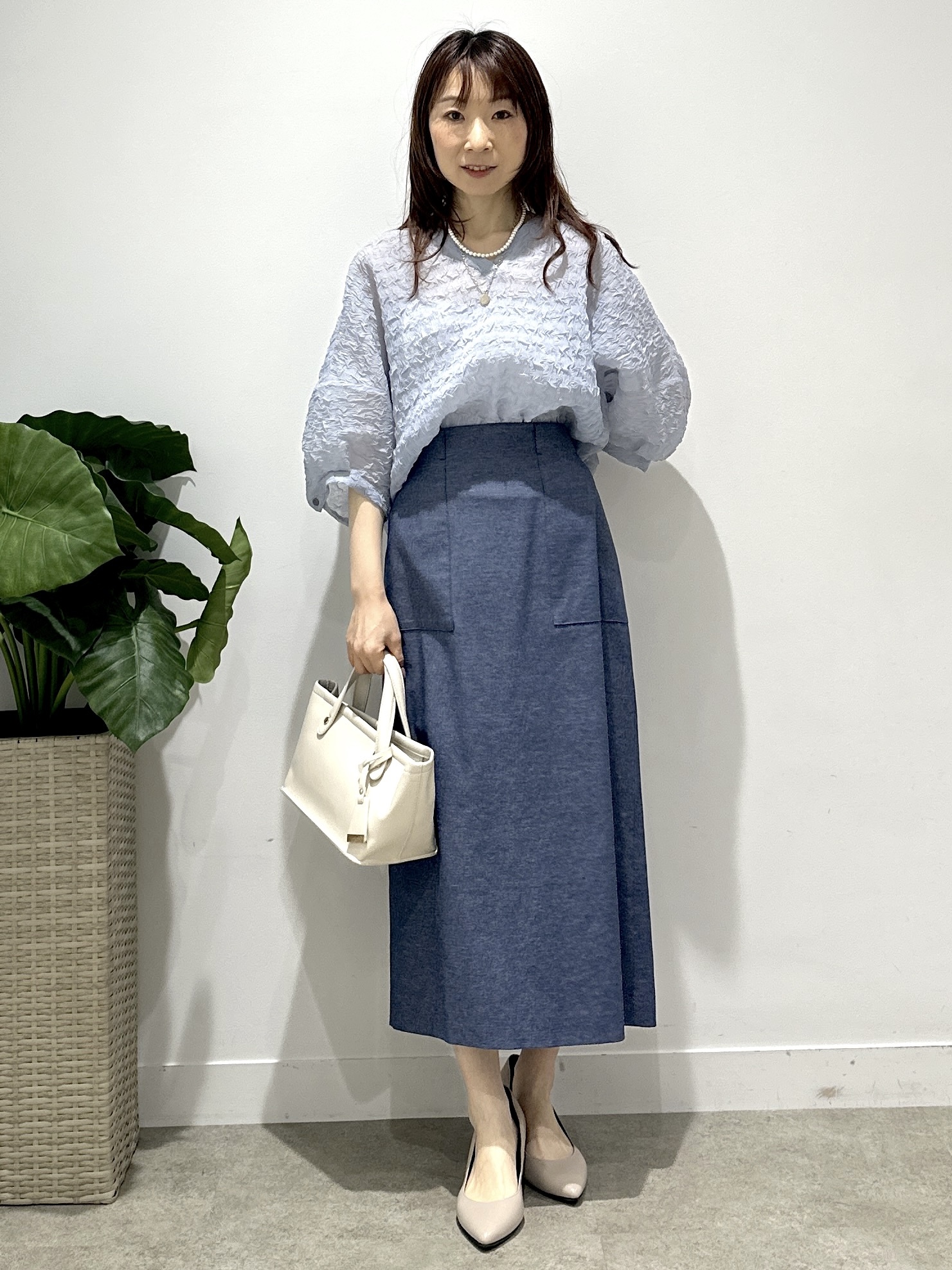 Miwaさんの「UNTITLED｜【古畑星夏さん着用/洗える】シアーブルゾン」を使ったコーディネート