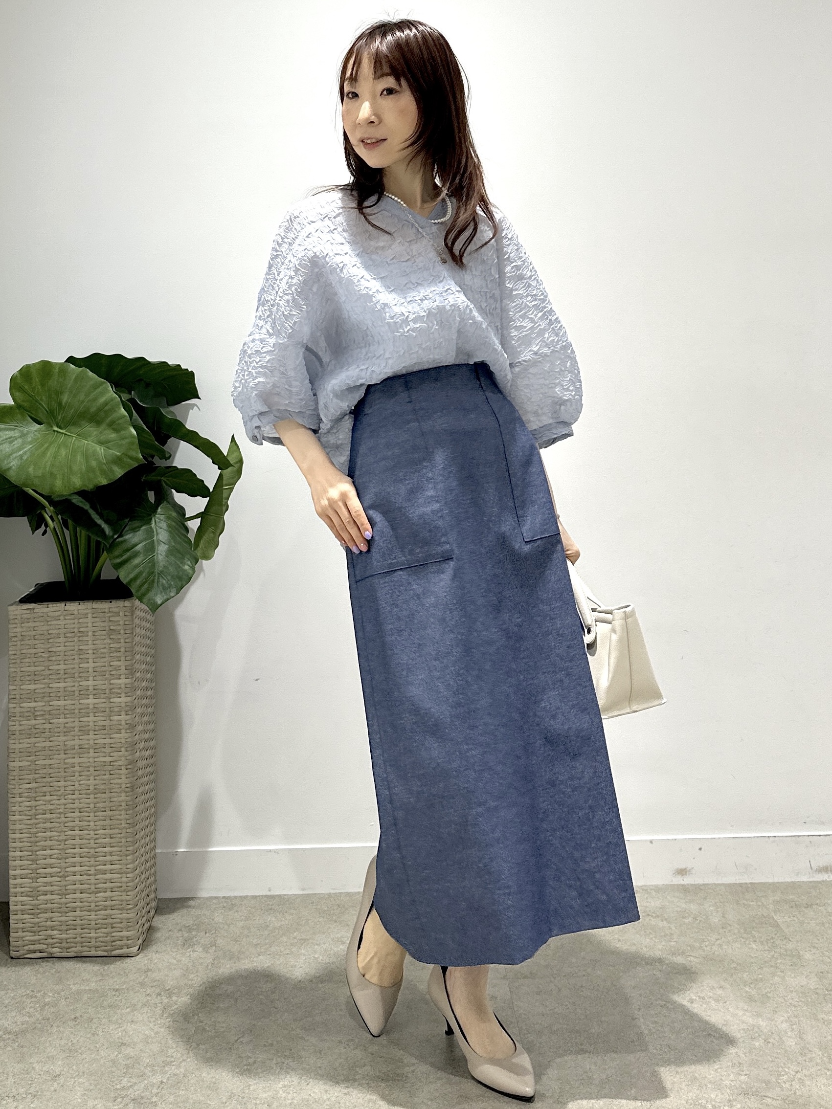 Miwaさんの「UNTITLED｜【古畑星夏さん着用/洗える】シアーブルゾン」を使ったコーディネート