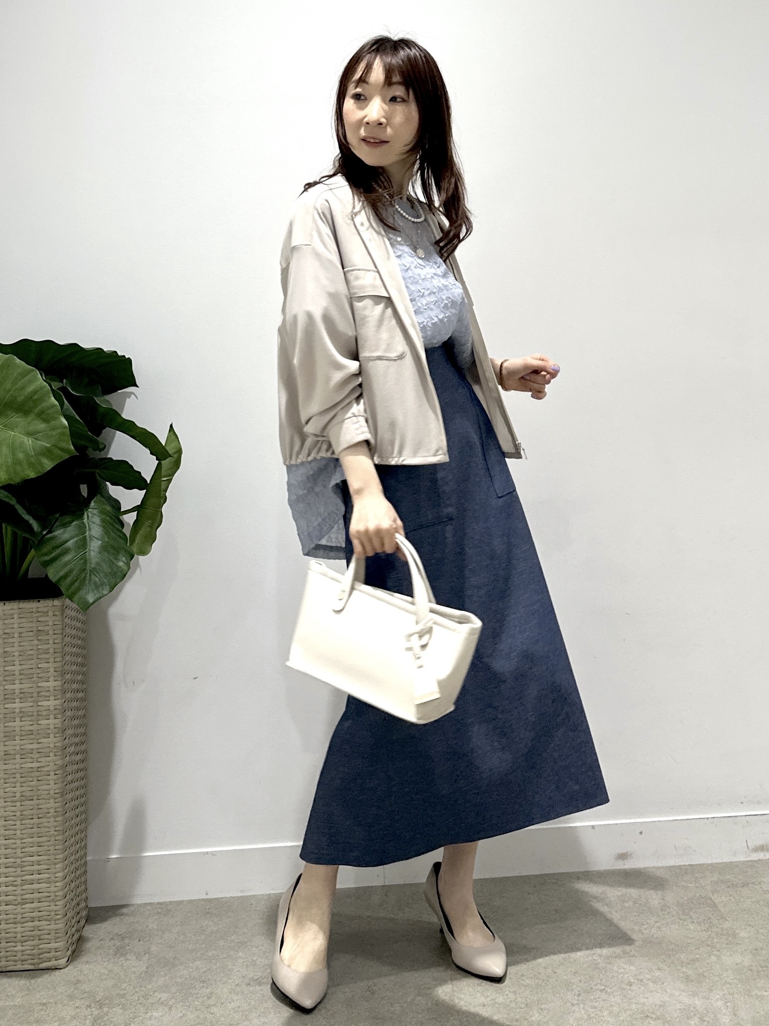 Miwaさんの「UNTITLED｜【古畑星夏さん着用/洗える】シアーブルゾン」を使ったコーディネート