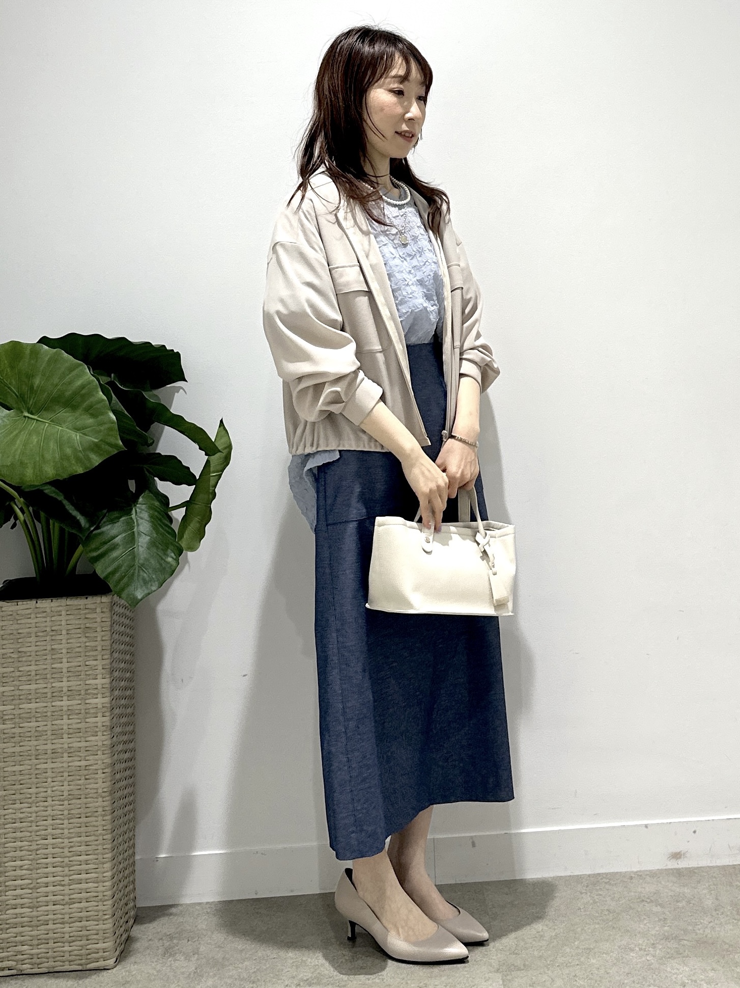 Miwaさんの「UNTITLED｜【古畑星夏さん着用/洗える】シアーブルゾン」を使ったコーディネート