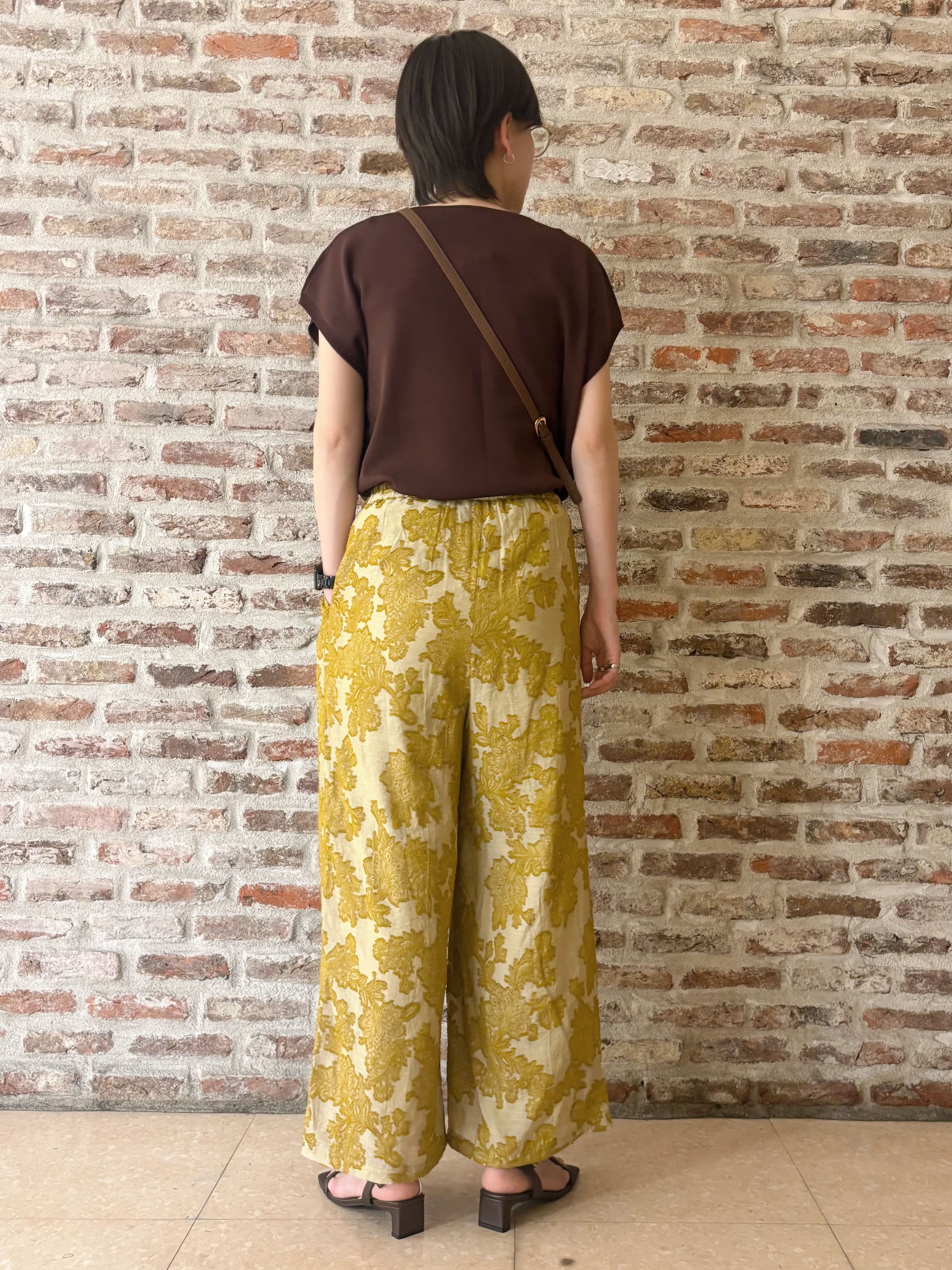 しばさんの「THE SHOP TK｜【S-XL/ひんやりタッチ】多機能フレンチスリーブニット 洗濯機OK/UVケア/毛玉になりにくい」を使ったコーディネート