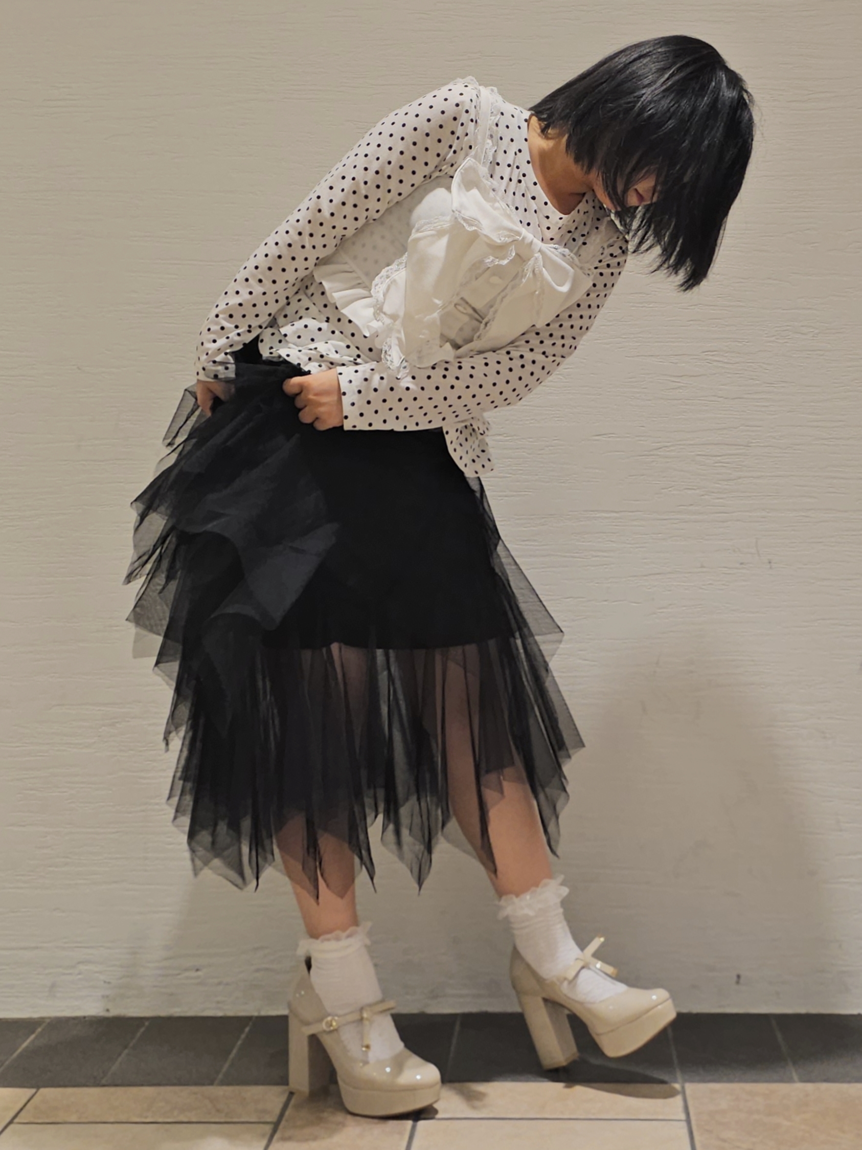 ayaneさんの「ESPERANZA｜リボン2WAYストームパンプス」を使ったコーディネート