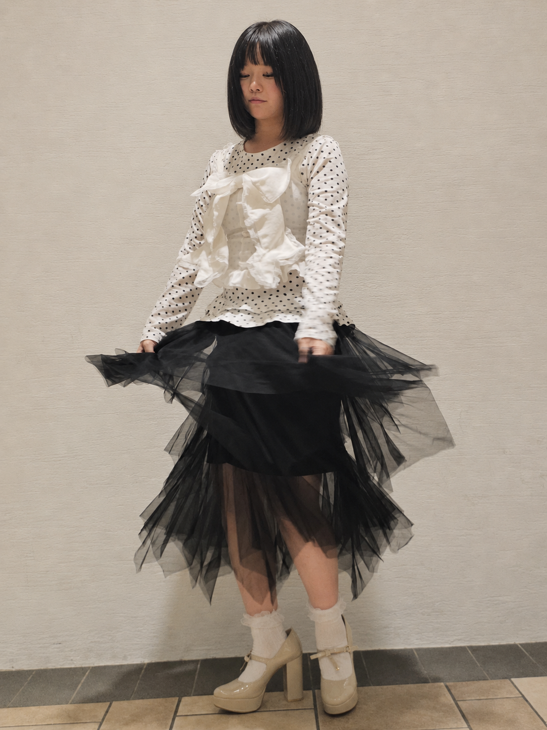 ayaneさんの「ESPERANZA｜リボン2WAYストームパンプス」を使ったコーディネート