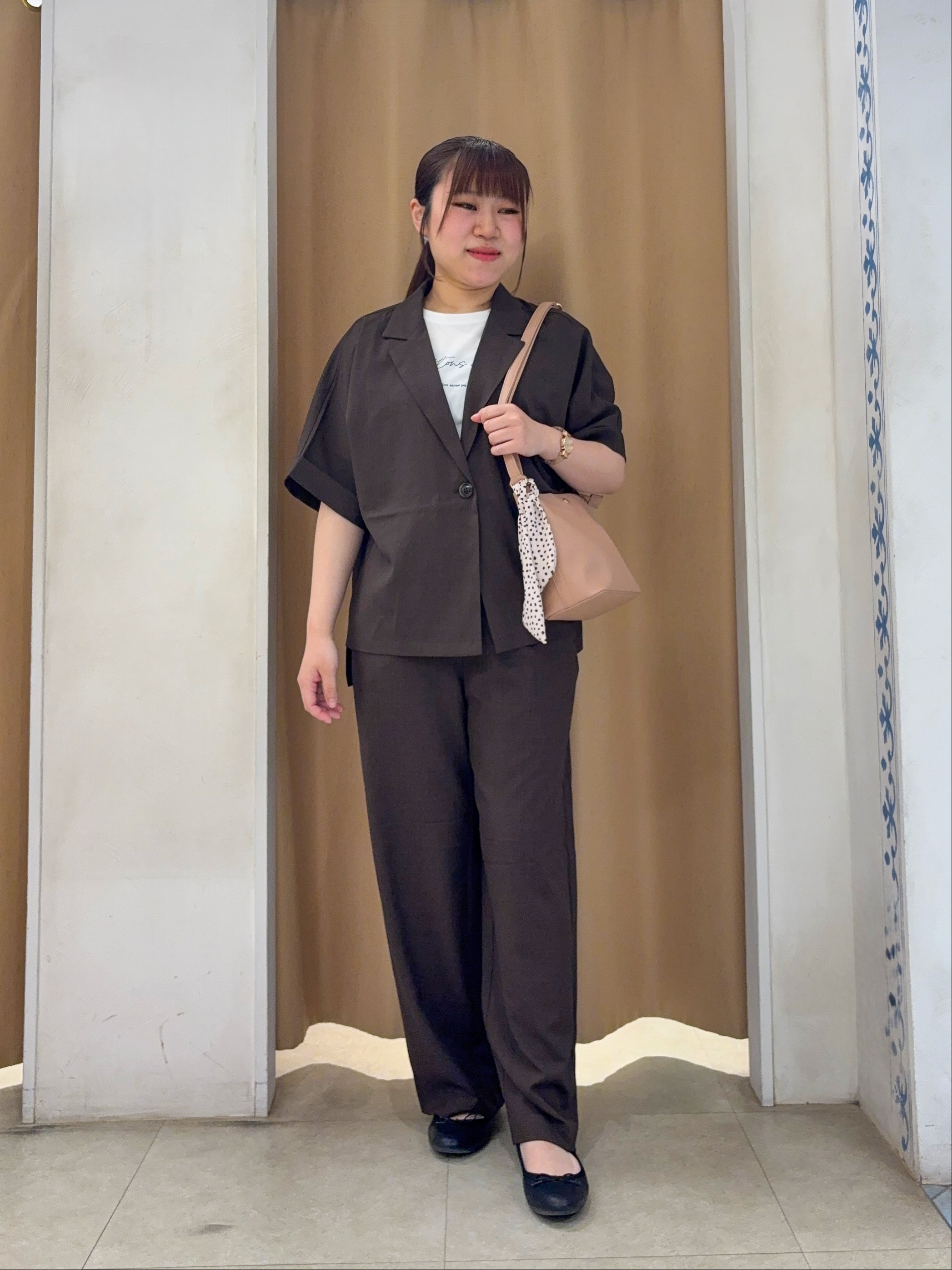 SO(R)Aさんの「SHOO･LA･RUE｜【S-LL/洗濯機可】1枚でこなれ見え 配色シアーカーディガン」を使ったコーディネート