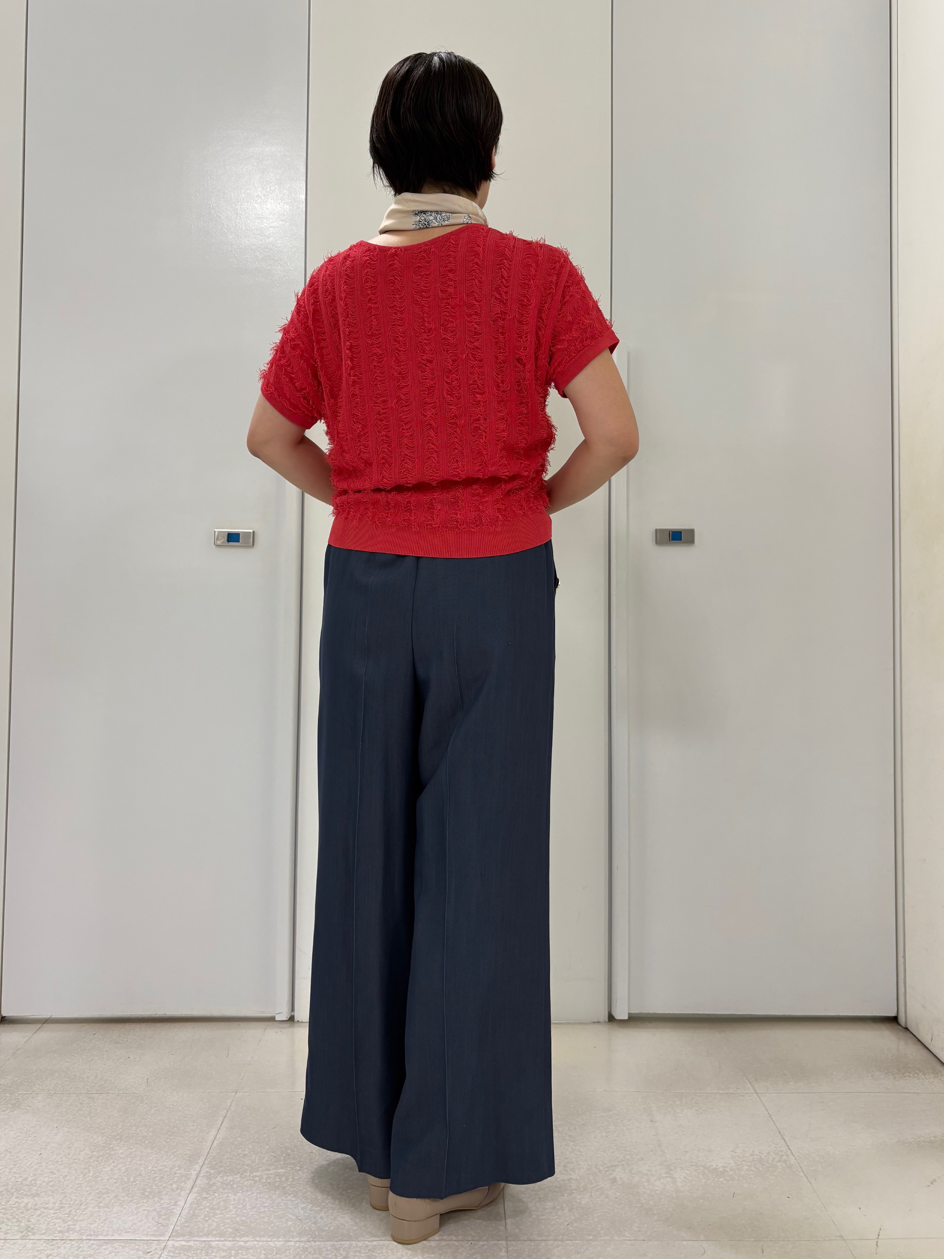 hIさんの「COUP DE CHANCE｜【手洗い可】フリンジニットトップス」を使ったコーディネート