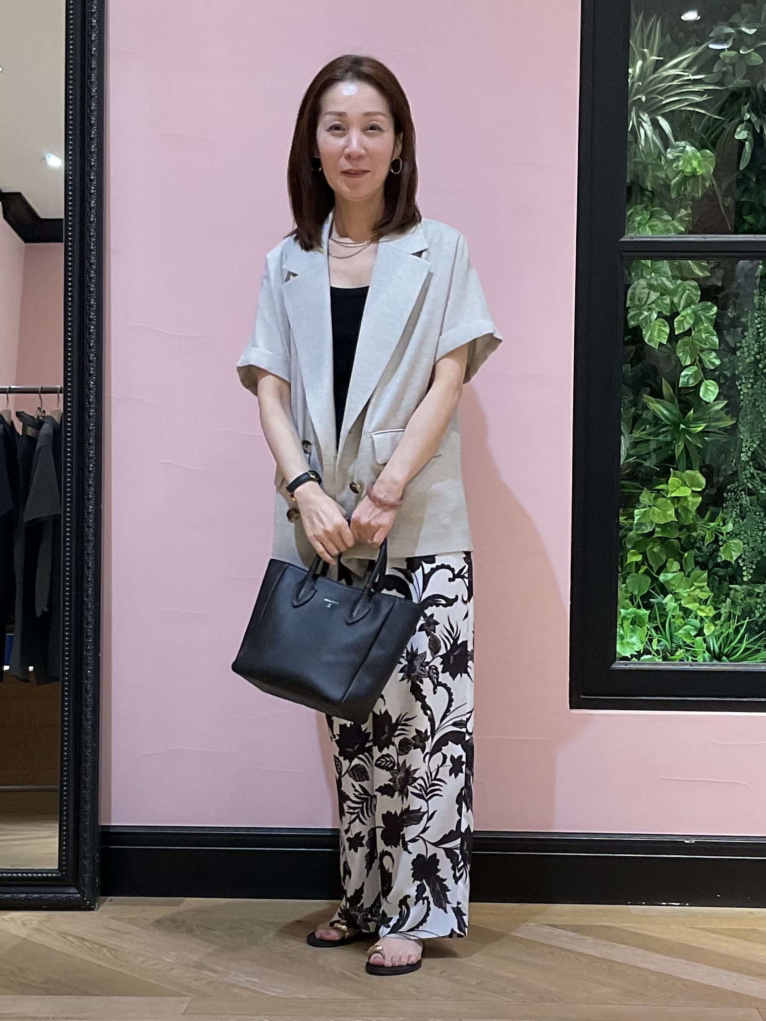 Hiwatashiさんの「DRESSTERIOR｜【セットアップ可/UVカット/接触冷感/吸水速乾】ウォッシャブル リネンライクドルマンジャケット」を使ったコーディネート