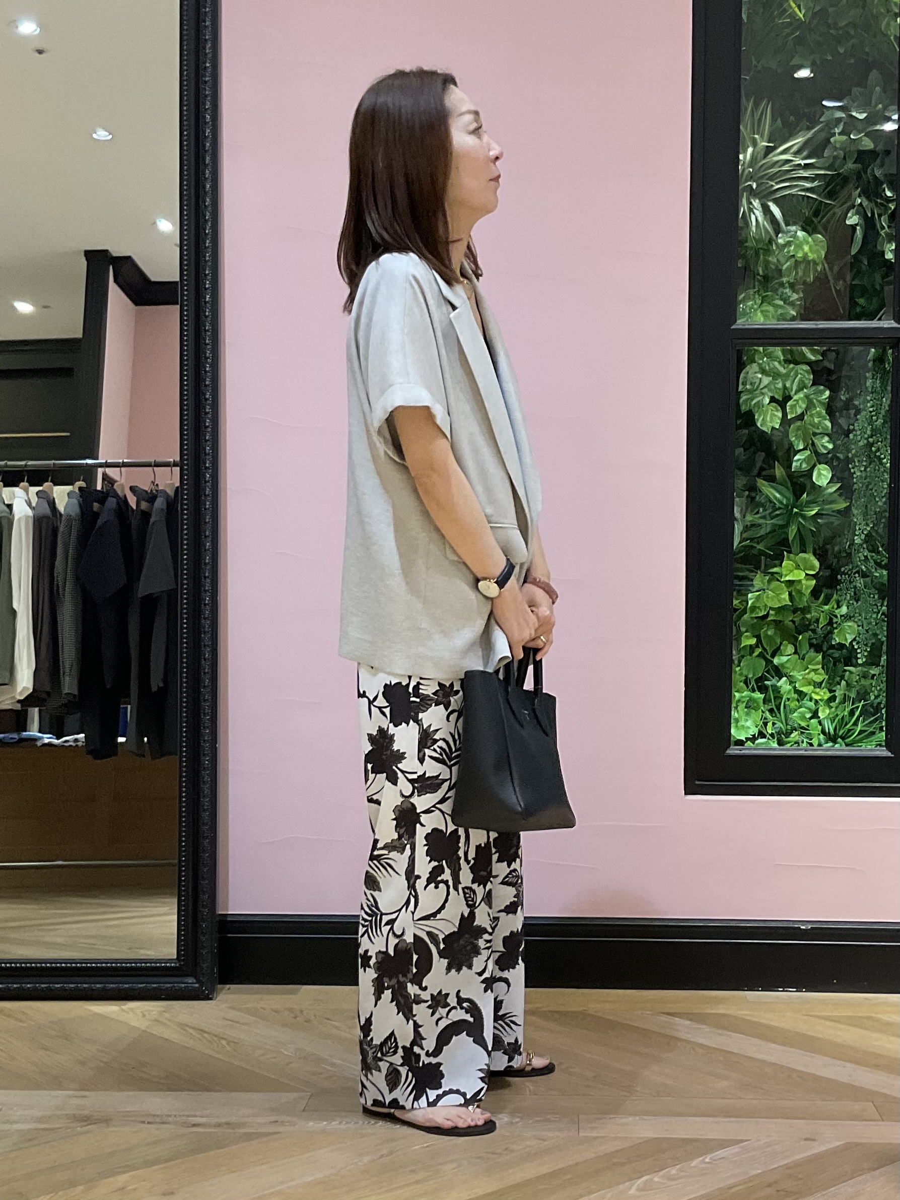 Hiwatashiさんの「DRESSTERIOR｜【セットアップ可/UVカット/接触冷感/吸水速乾】ウォッシャブル リネンライクドルマンジャケット」を使ったコーディネート