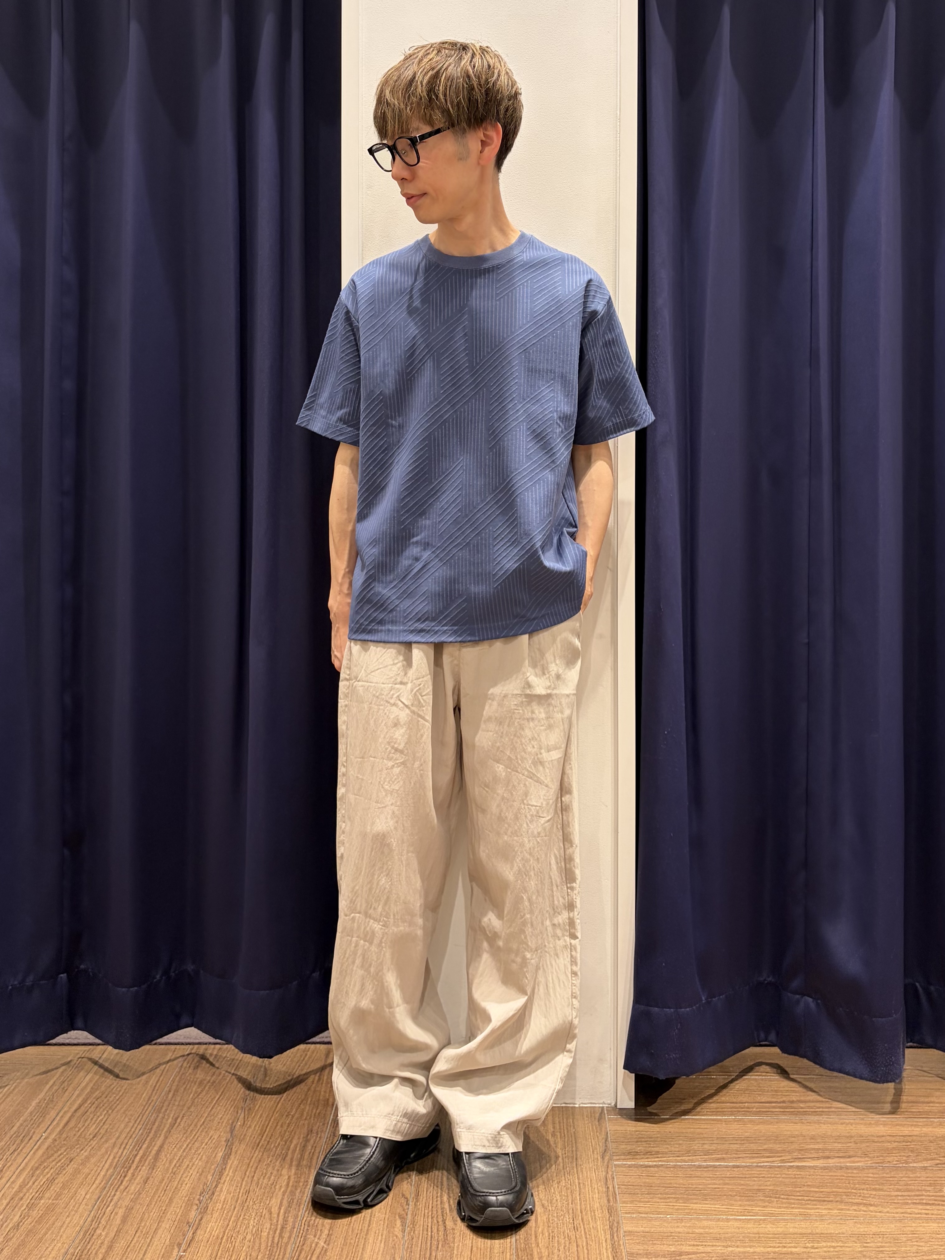 つーじーさんの「THE SHOP TK｜【LINO FINE】 リネンライク半袖シャツ UVカット／イージーケア／吸水速乾／洗濯機OK／セッ」を使ったコーディネート