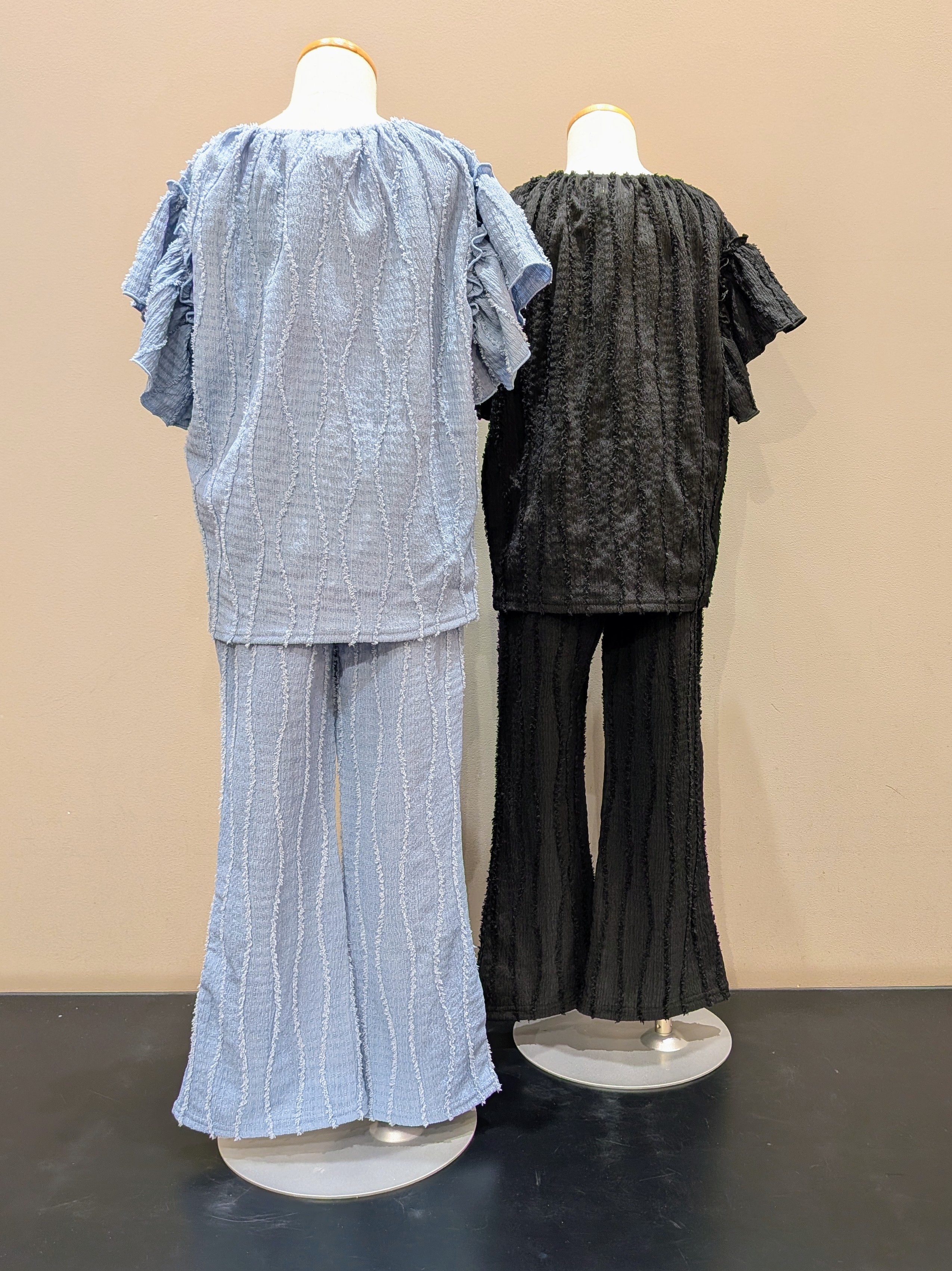 vacheさんの「SHOO･LA･RUE｜【100-150cm】フリンジジャカードフリルカットソー」を使ったコーディネート