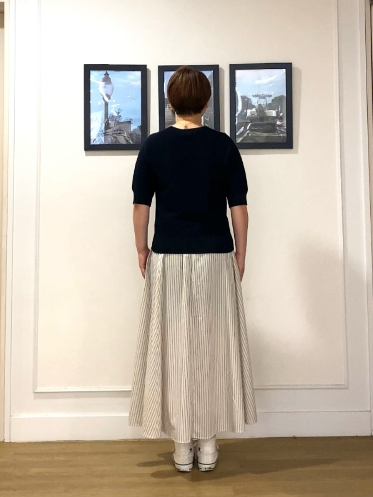 Hiroさんの「Dessin｜【洗える】ワイドリブ使いコンパクトニット」を使ったコーディネート