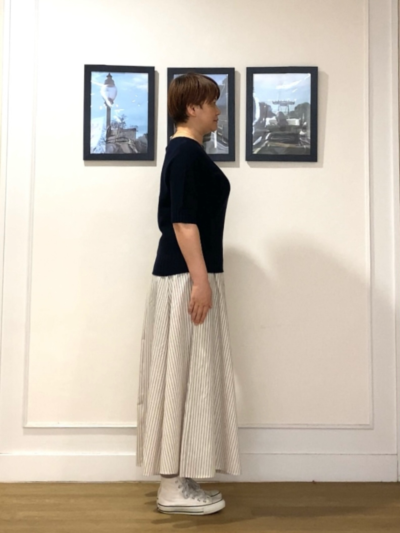 Hiroさんの「Dessin｜【洗える】ワイドリブ使いコンパクトニット」を使ったコーディネート