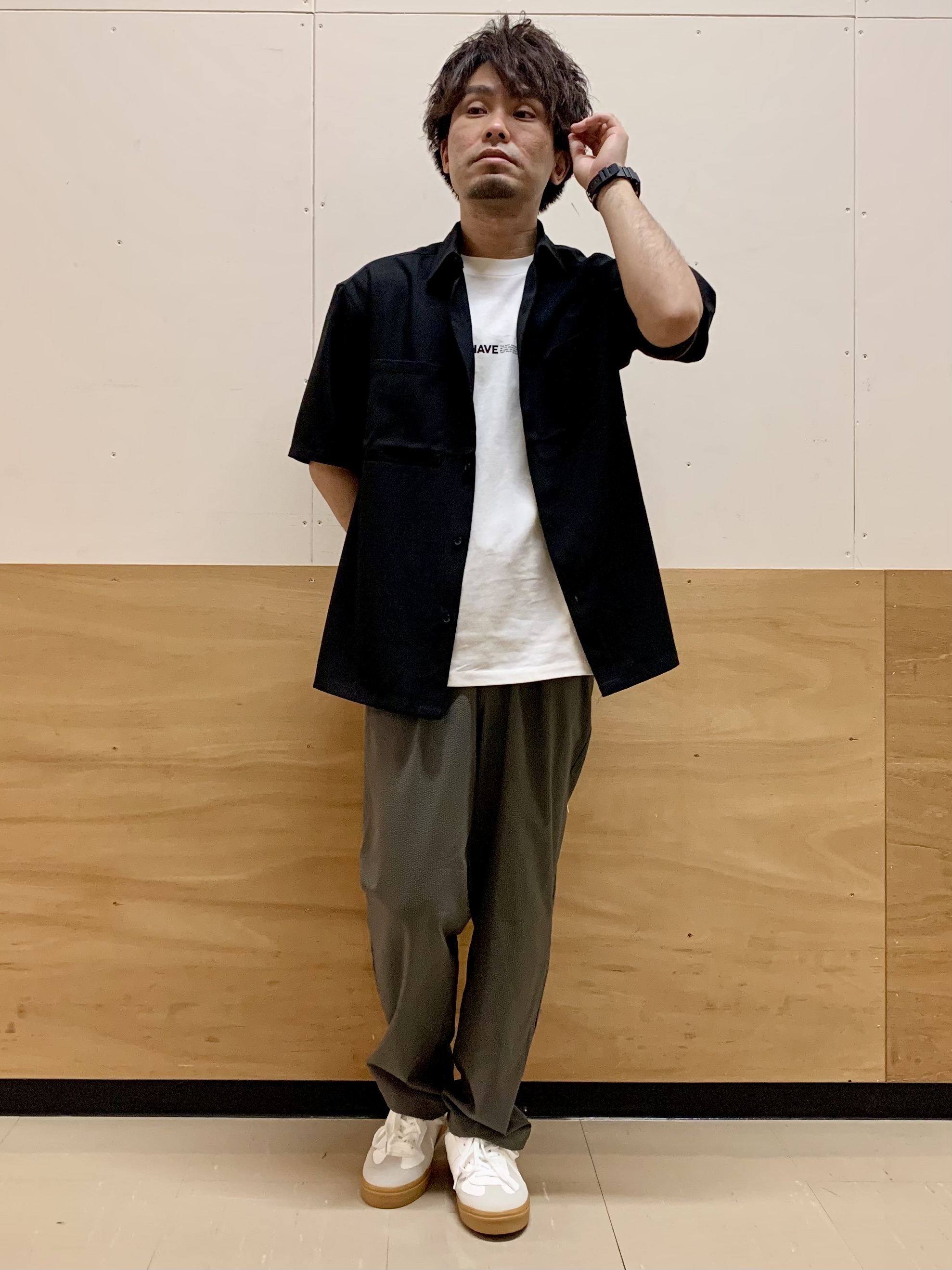 MATUさんの「THE SHOP TK｜LITE TEX ダブルフラップ半袖シャツ 接触冷感/吸水速乾/UVカット/アンチピリング/イージー」を使ったコーディネート