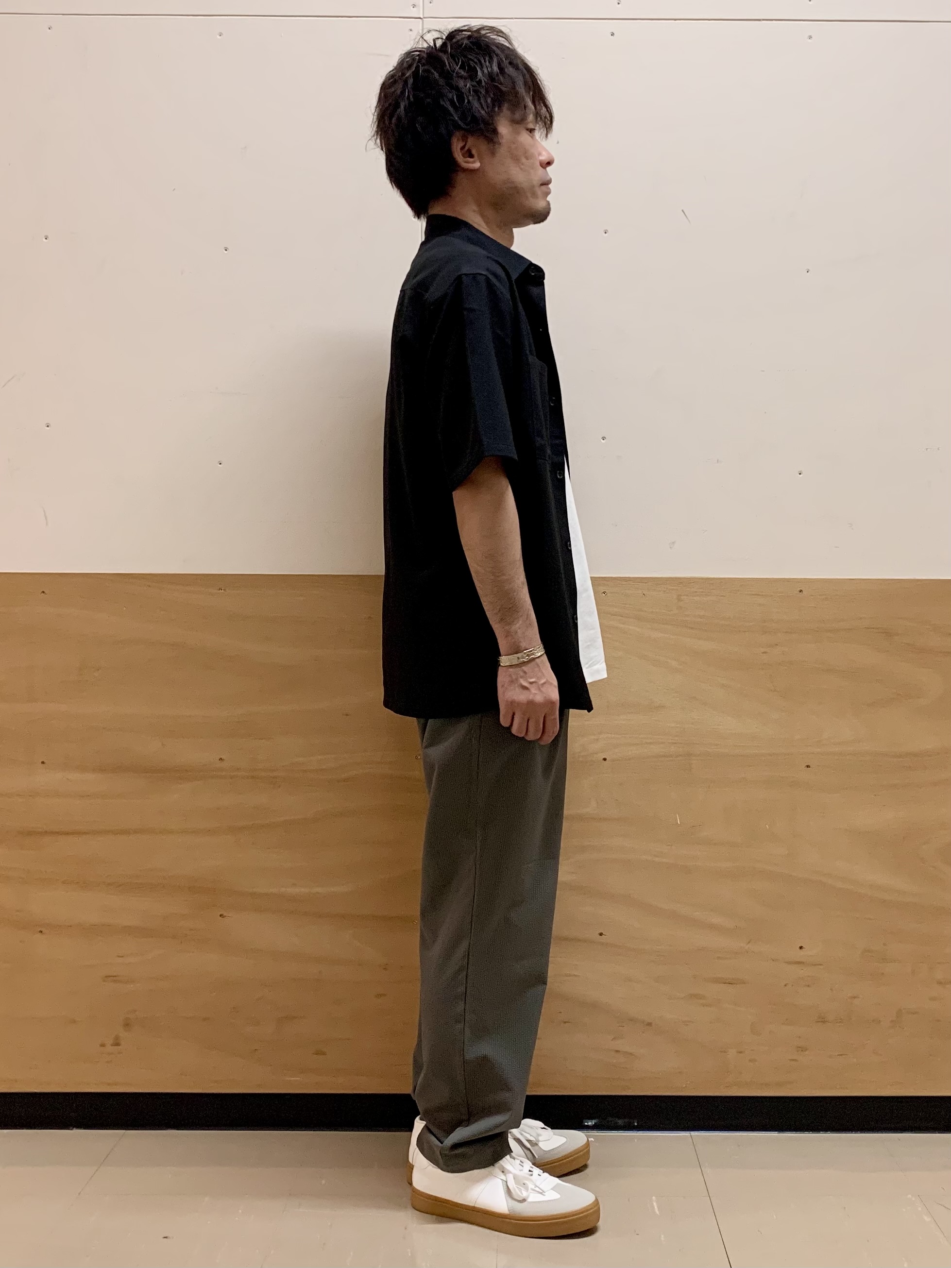 MATUさんの「THE SHOP TK｜LITE TEX ダブルフラップ半袖シャツ 接触冷感/吸水速乾/UVカット/アンチピリング/イージー」を使ったコーディネート