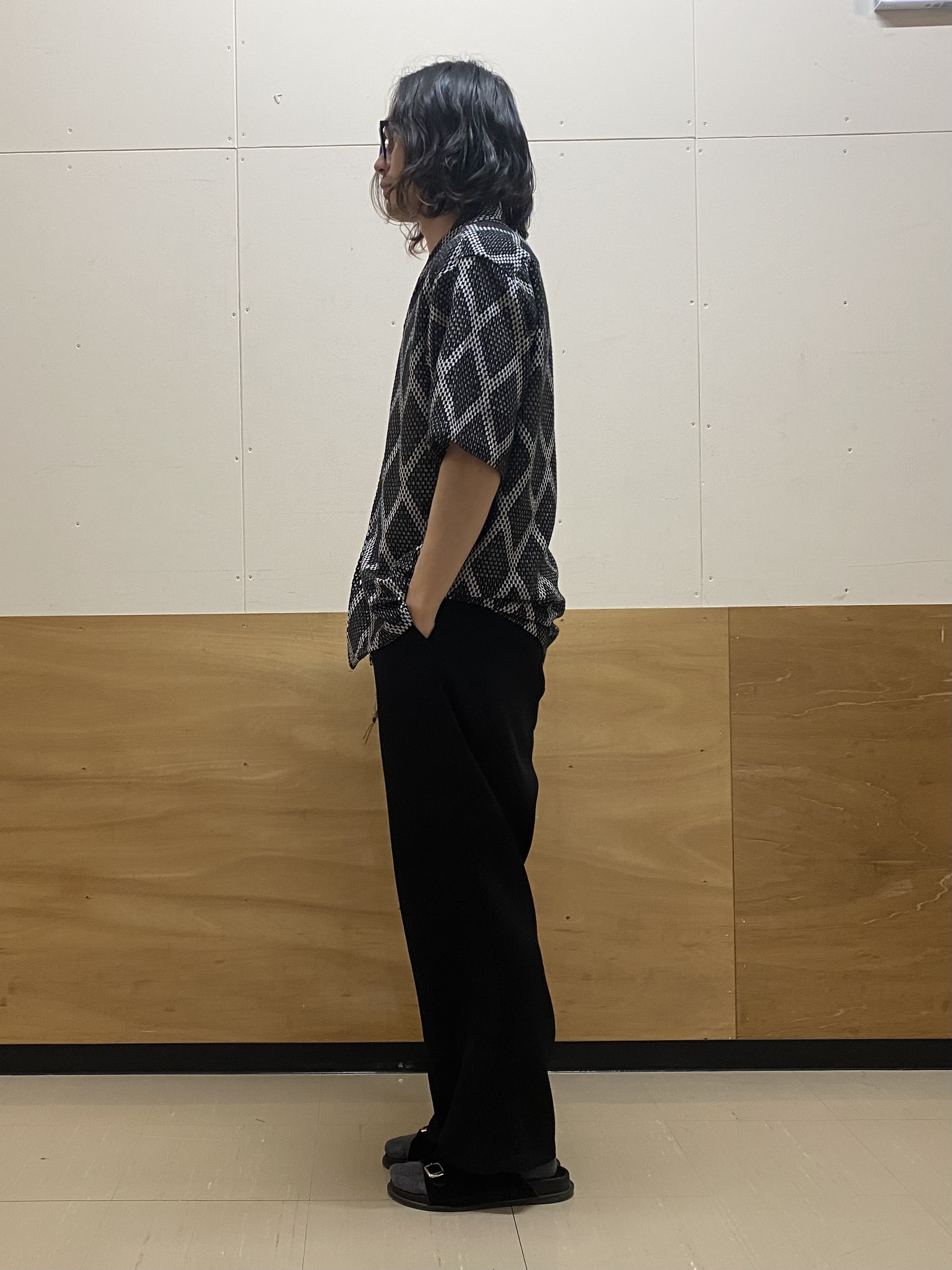 keyさんの「THE SHOP TK｜アーガイル柄 レース半袖シャツ 洗濯機OK」を使ったコーディネート
